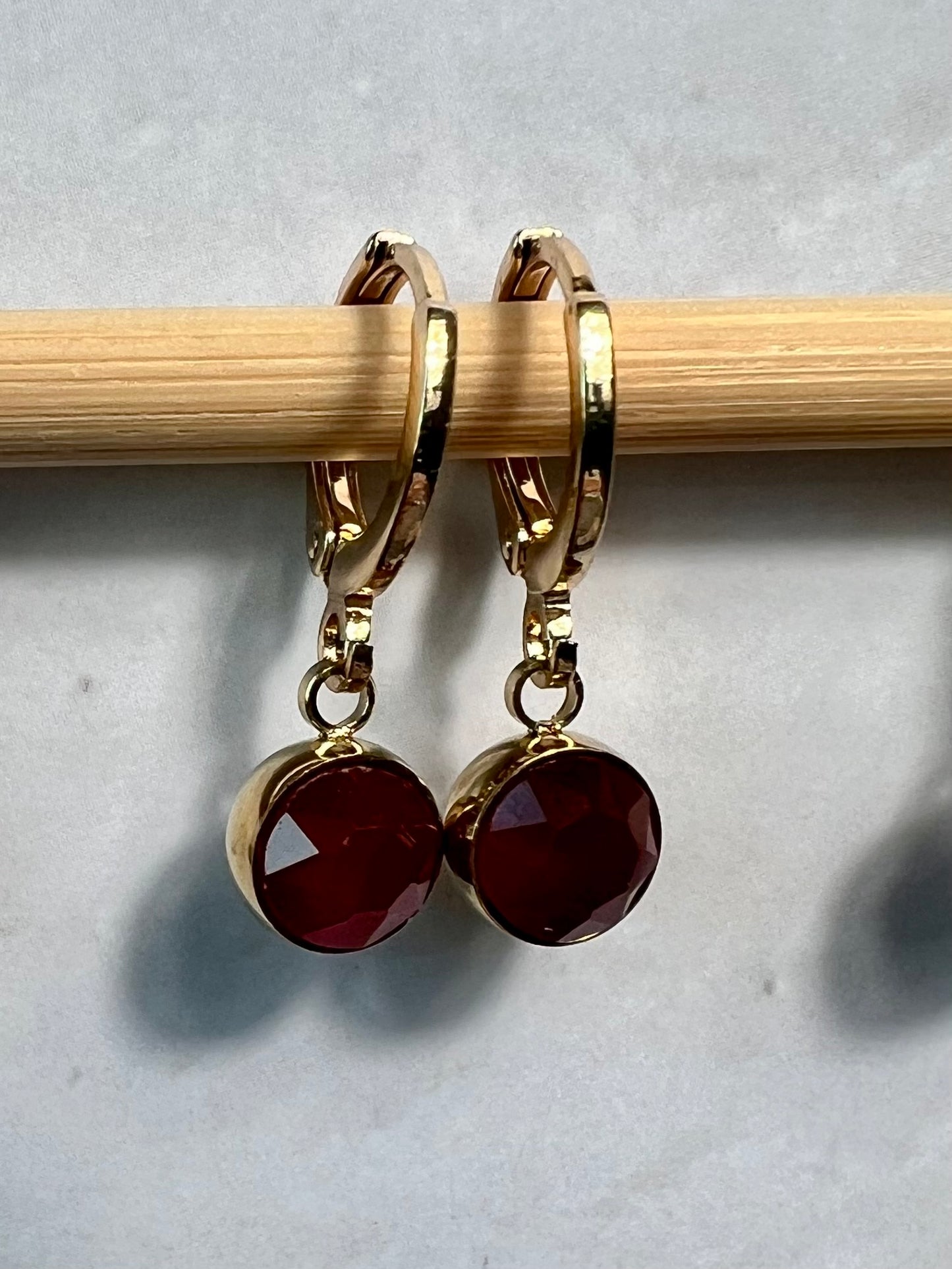 Gold Huggie Hoops, Gemstone Charm Earrings, Cute Huggies, Dainty Hoops, Gold Dainty Hoop Earrings, Leverback Earrings, Handmade Jewelry