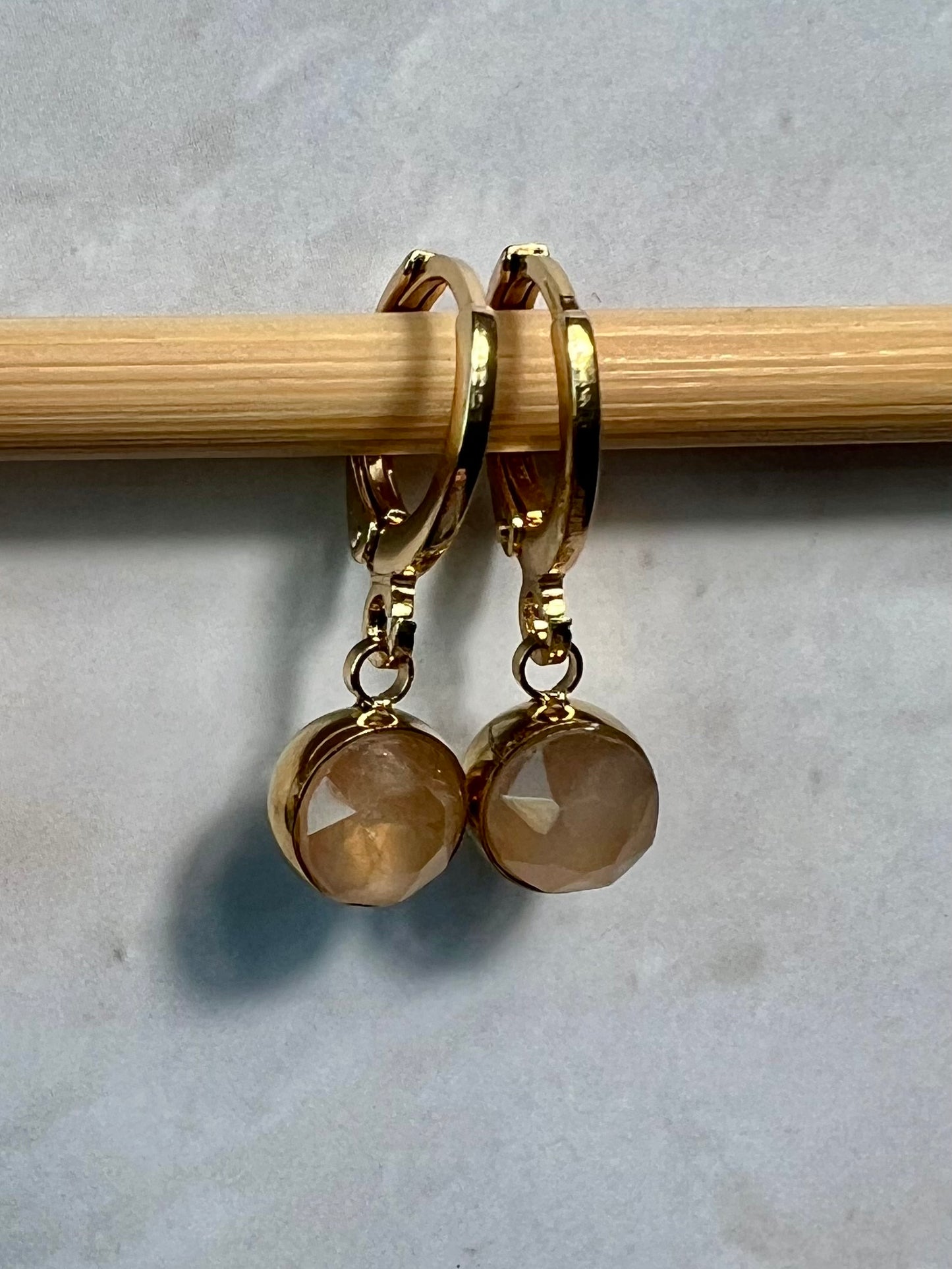 Gold Huggie Hoops, Gemstone Charm Earrings, Cute Huggies, Dainty Hoops, Gold Dainty Hoop Earrings, Leverback Earrings, Handmade Jewelry