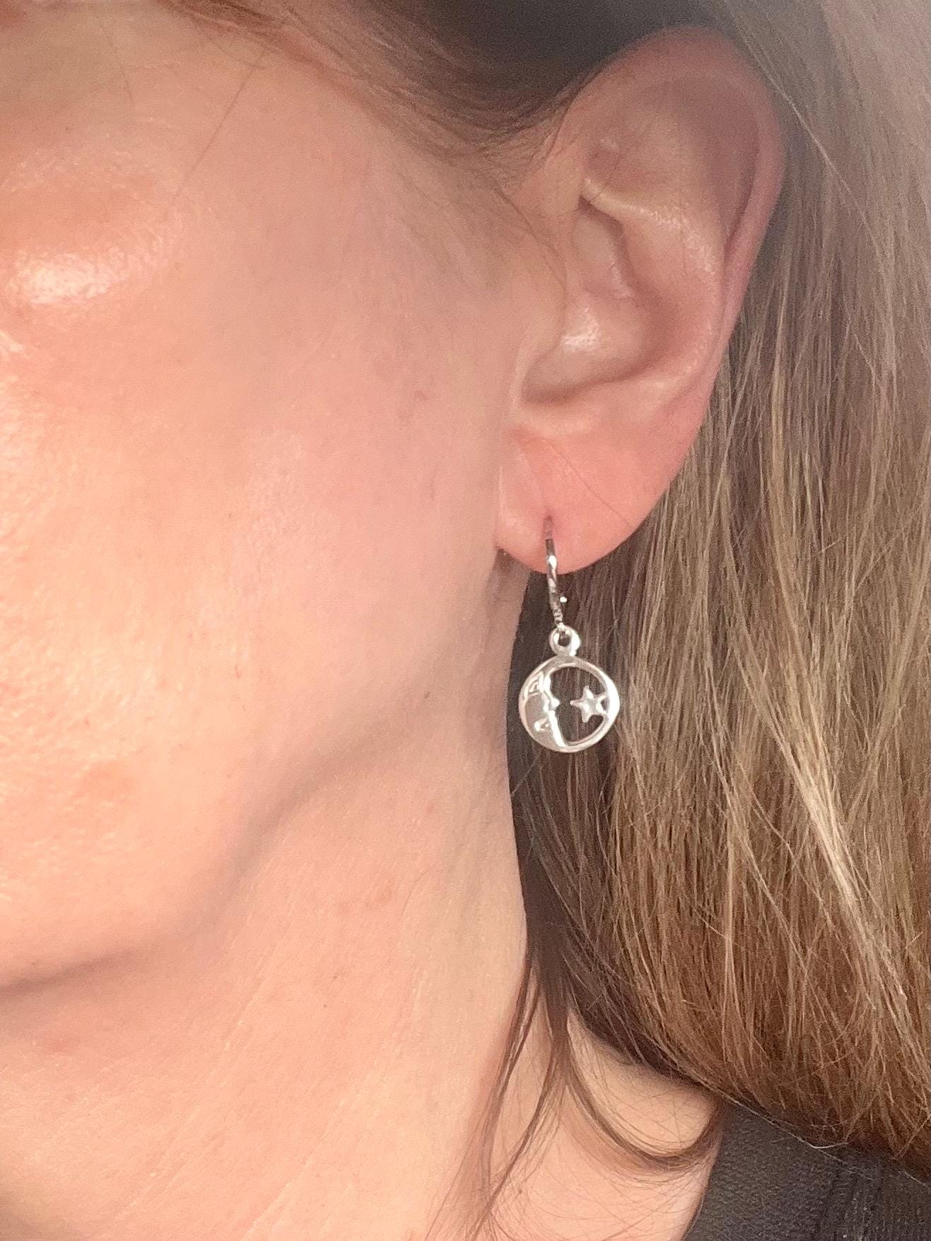 Handmade Fun Huggie Earrings, Huggie Hoops with Charms, Leverback Earrings - Jade Bear Gems