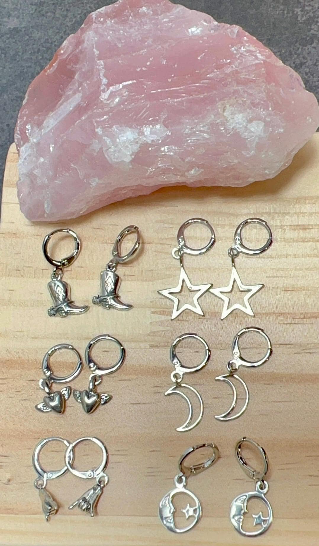 Handmade Fun Huggie Earrings, Huggie Hoops with Charms, Leverback Earrings - Jade Bear Gems