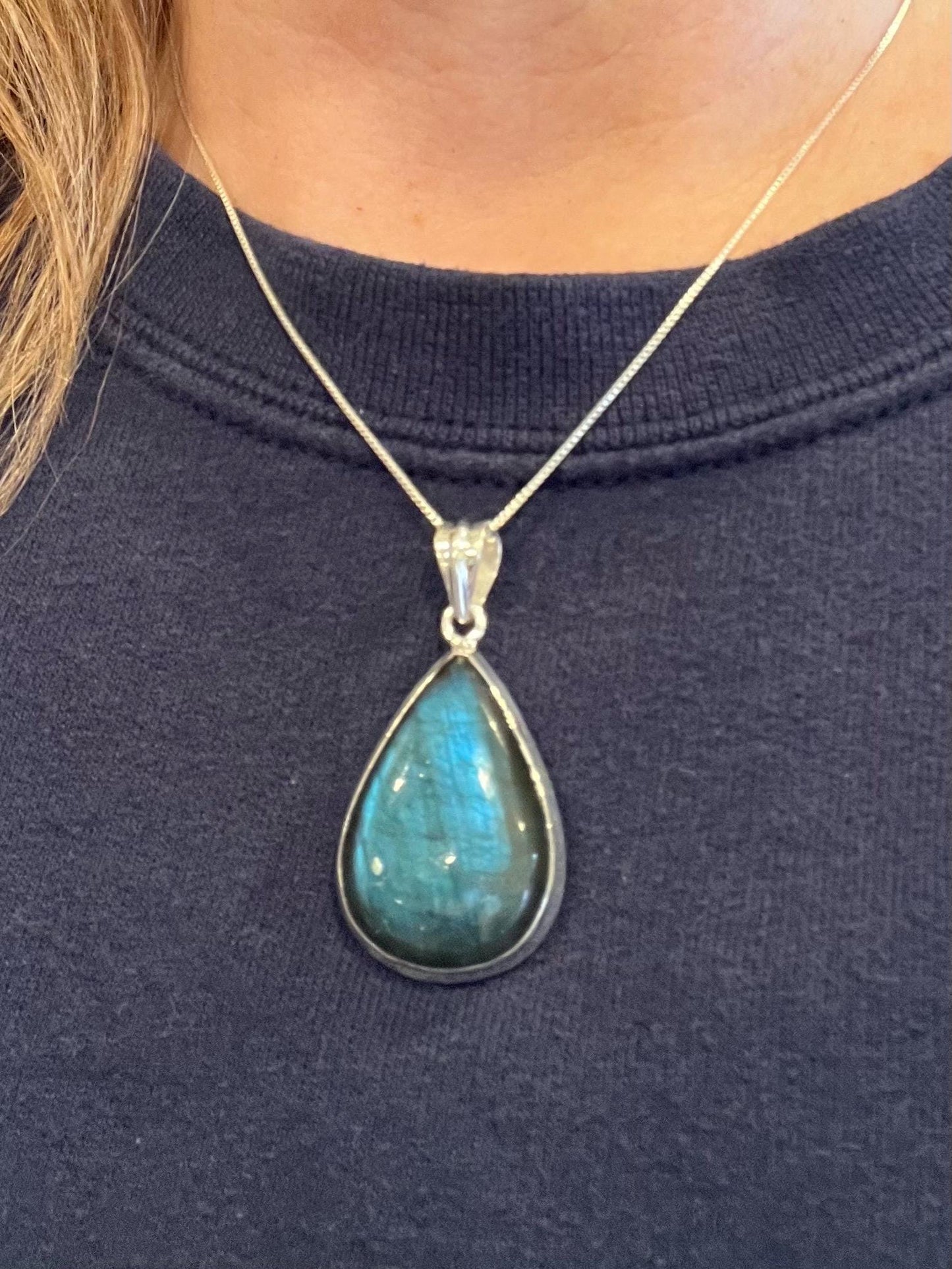 Labradorite Sterling Silver 925 Necklace and Earring Jewelry Set - Jade Bear Gems