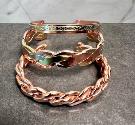 Men's Copper Bracelet, Copper Cuff Bracelet, Adjustable Copper Jewelry - Jade Bear Gems