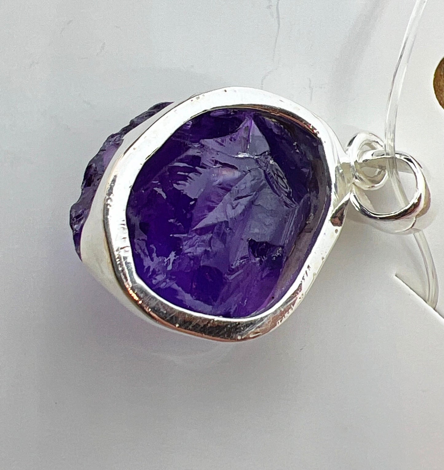 Natural Raw Amethyst Pendant - Amethyst Crystal - Raw amethyst stone - crystals - Raw Amethyst Jewelry - Jade Bear Gems