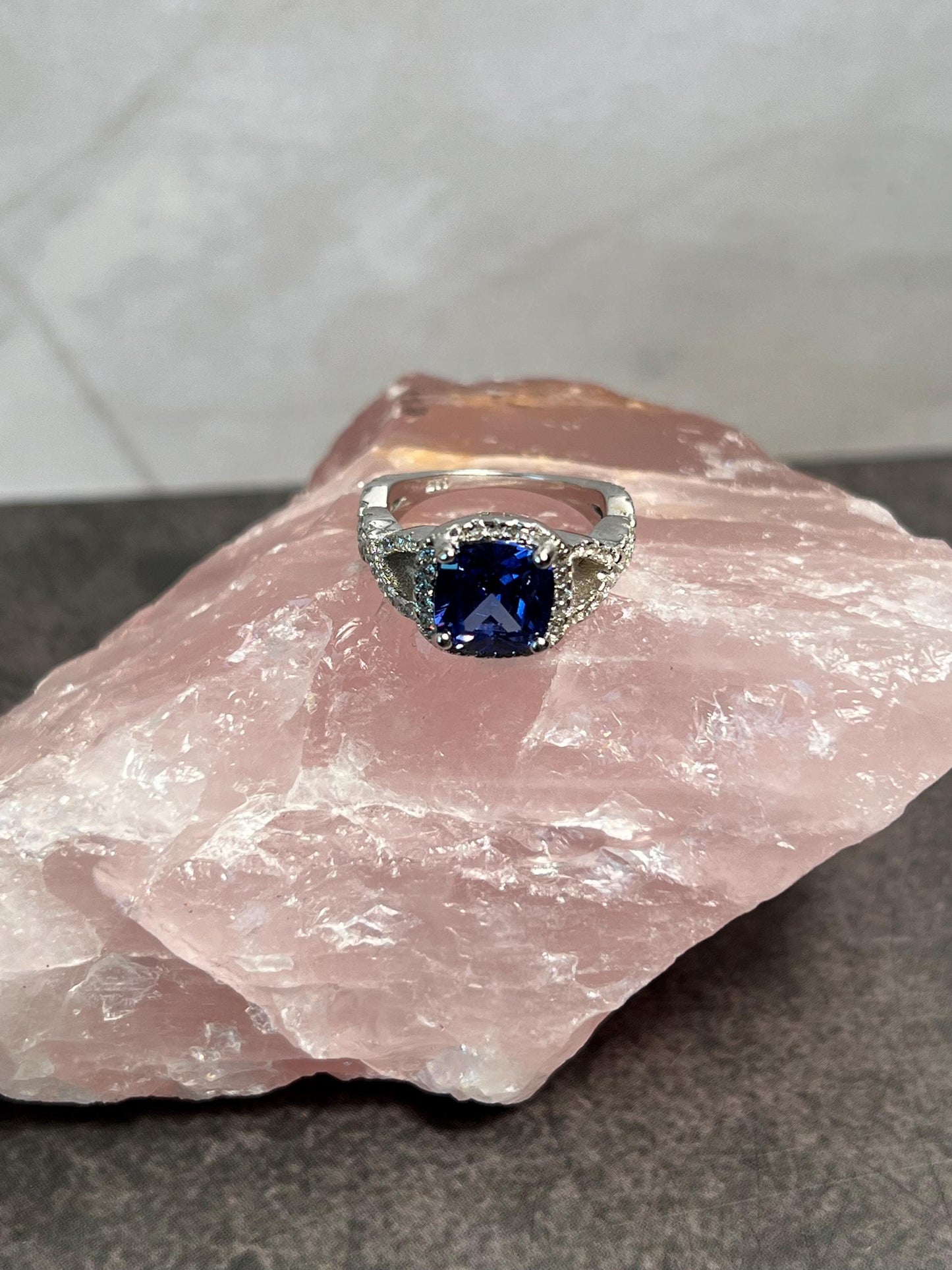 Tanzanite Infinity Ring Wedding ring Natural Tanzanite Anniversary ring 925 sterling silver ring December birthstone solitaire ring - Jade Bear Gems
