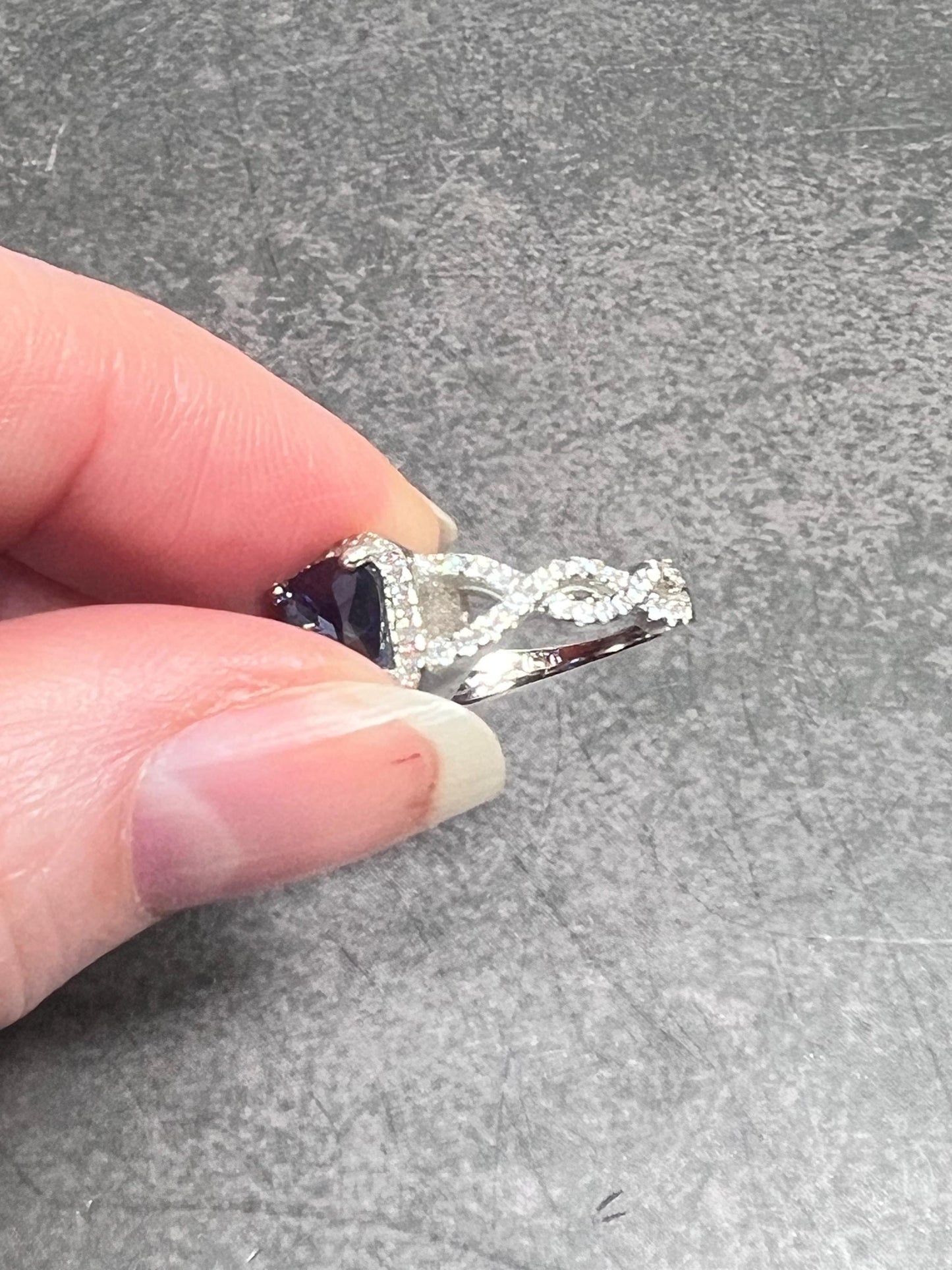 Tanzanite Infinity Ring Wedding ring Natural Tanzanite Anniversary ring 925 sterling silver ring December birthstone solitaire ring - Jade Bear Gems