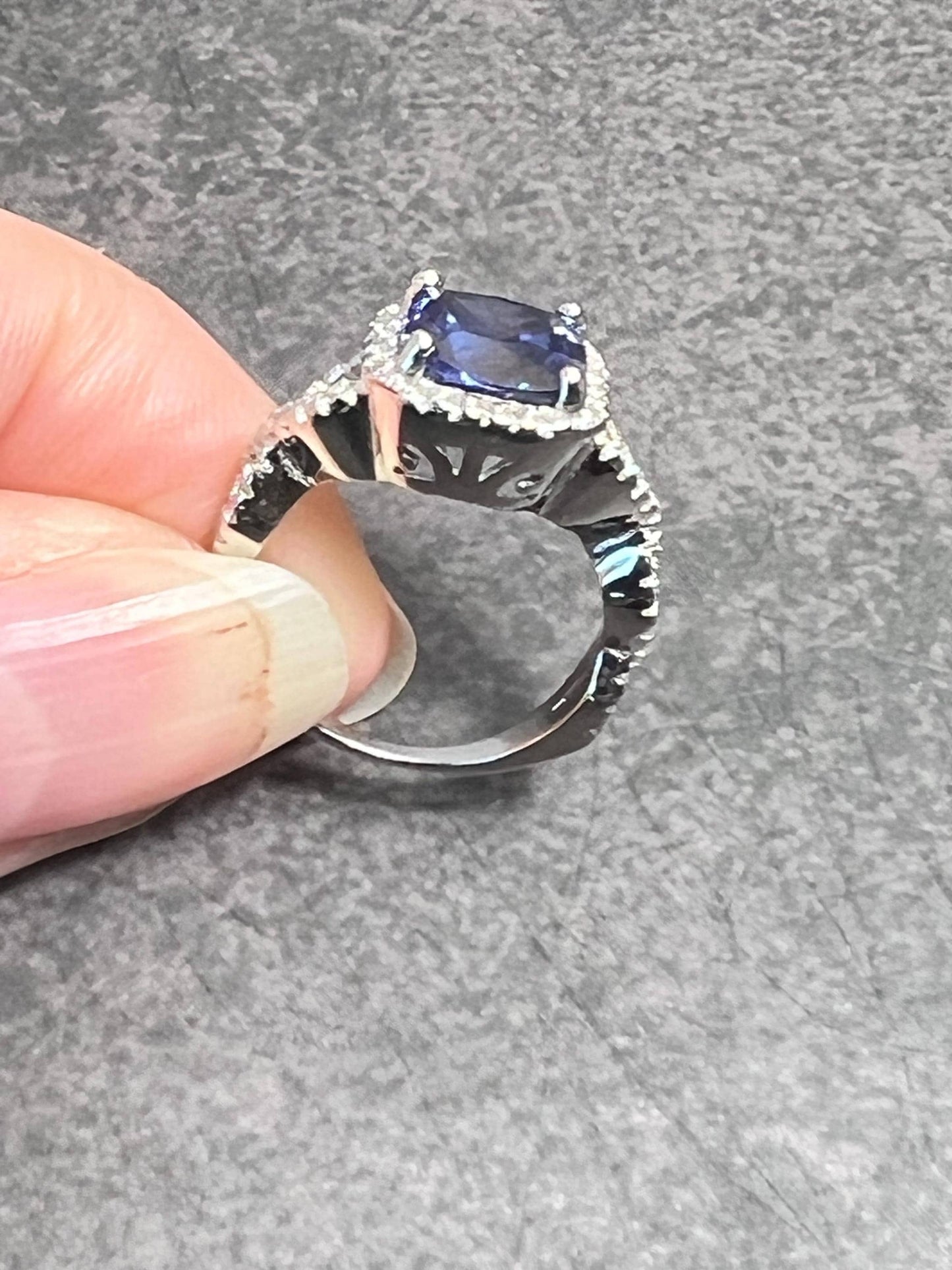 Tanzanite Infinity Ring Wedding ring Natural Tanzanite Anniversary ring 925 sterling silver ring December birthstone solitaire ring - Jade Bear Gems