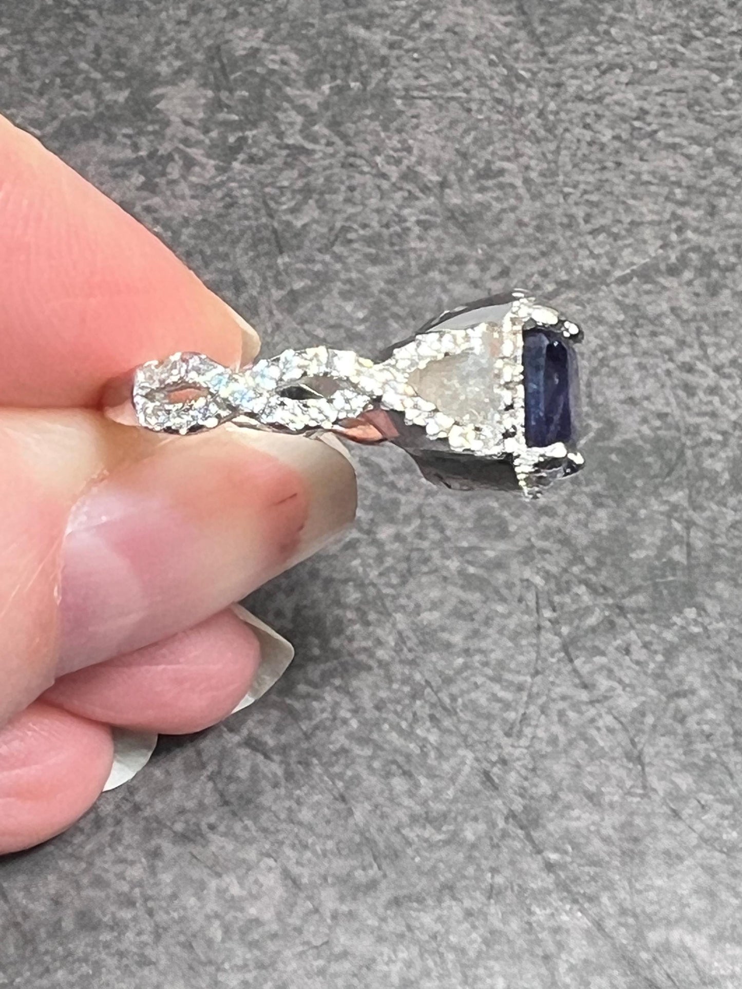 Tanzanite Infinity Ring Wedding ring Natural Tanzanite Anniversary ring 925 sterling silver ring December birthstone solitaire ring - Jade Bear Gems
