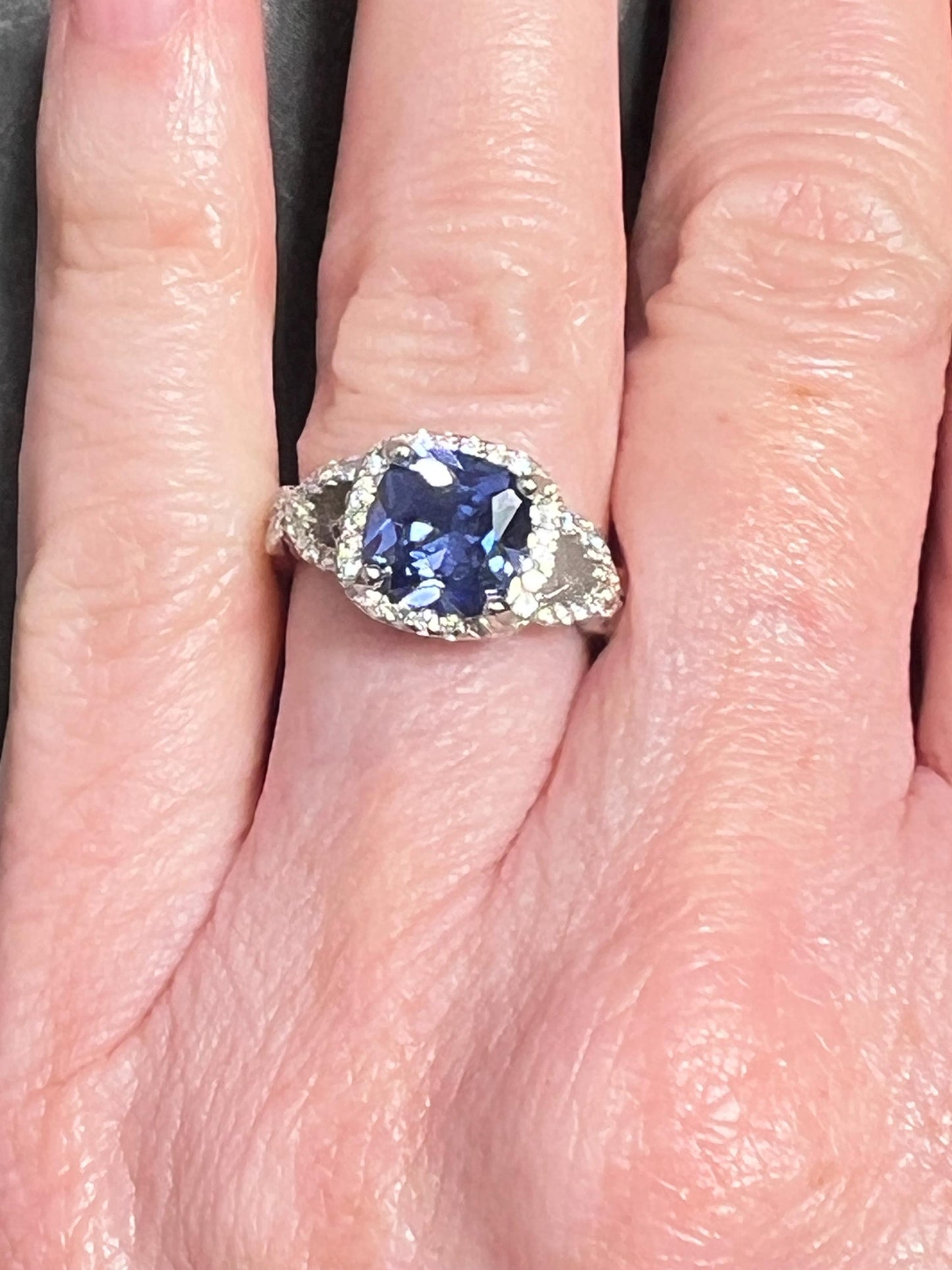 Tanzanite Infinity Ring Wedding ring Natural Tanzanite Anniversary ring 925 sterling silver ring December birthstone solitaire ring - Jade Bear Gems