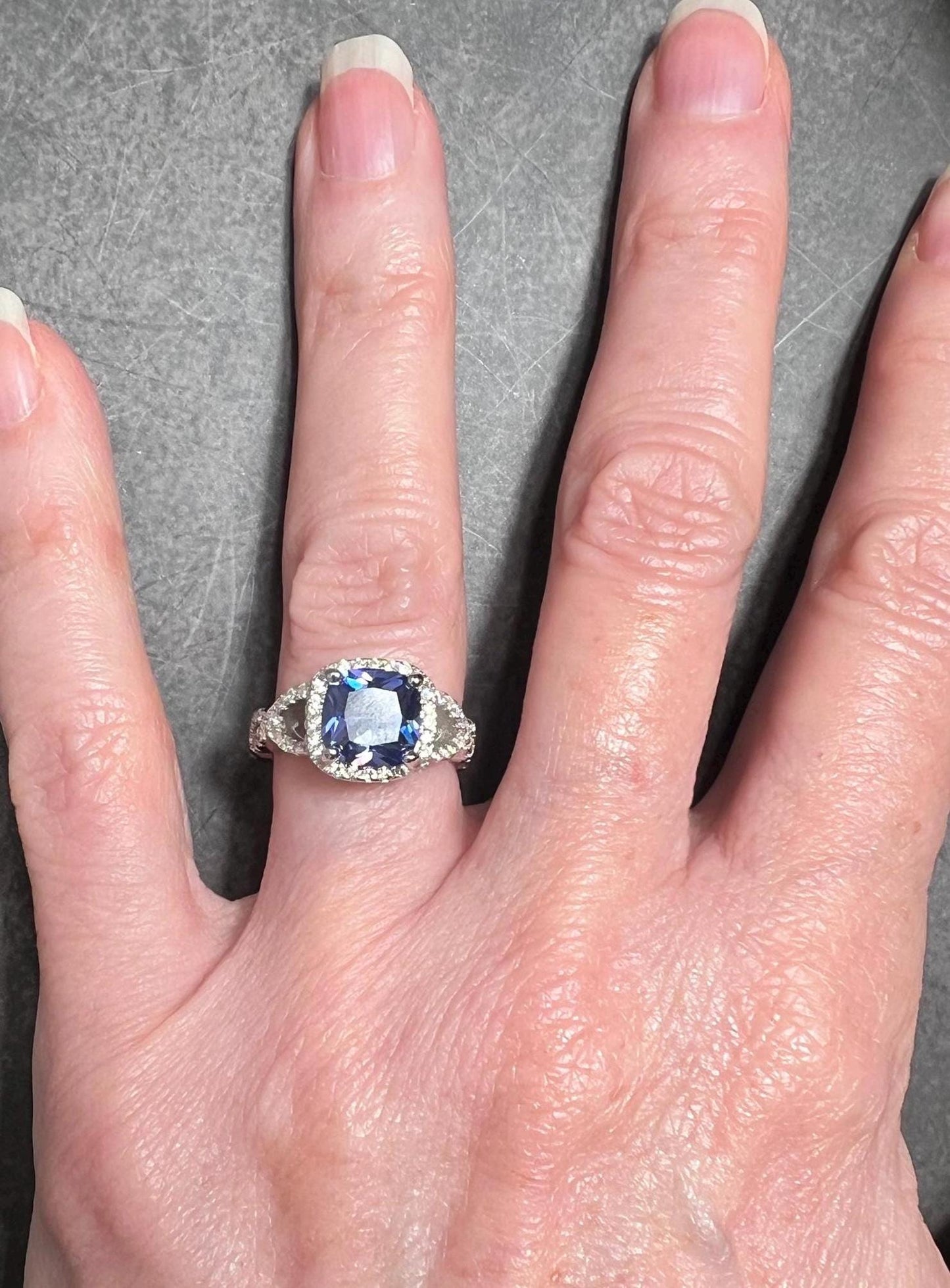 Tanzanite Infinity Ring Wedding ring Natural Tanzanite Anniversary ring 925 sterling silver ring December birthstone solitaire ring - Jade Bear Gems