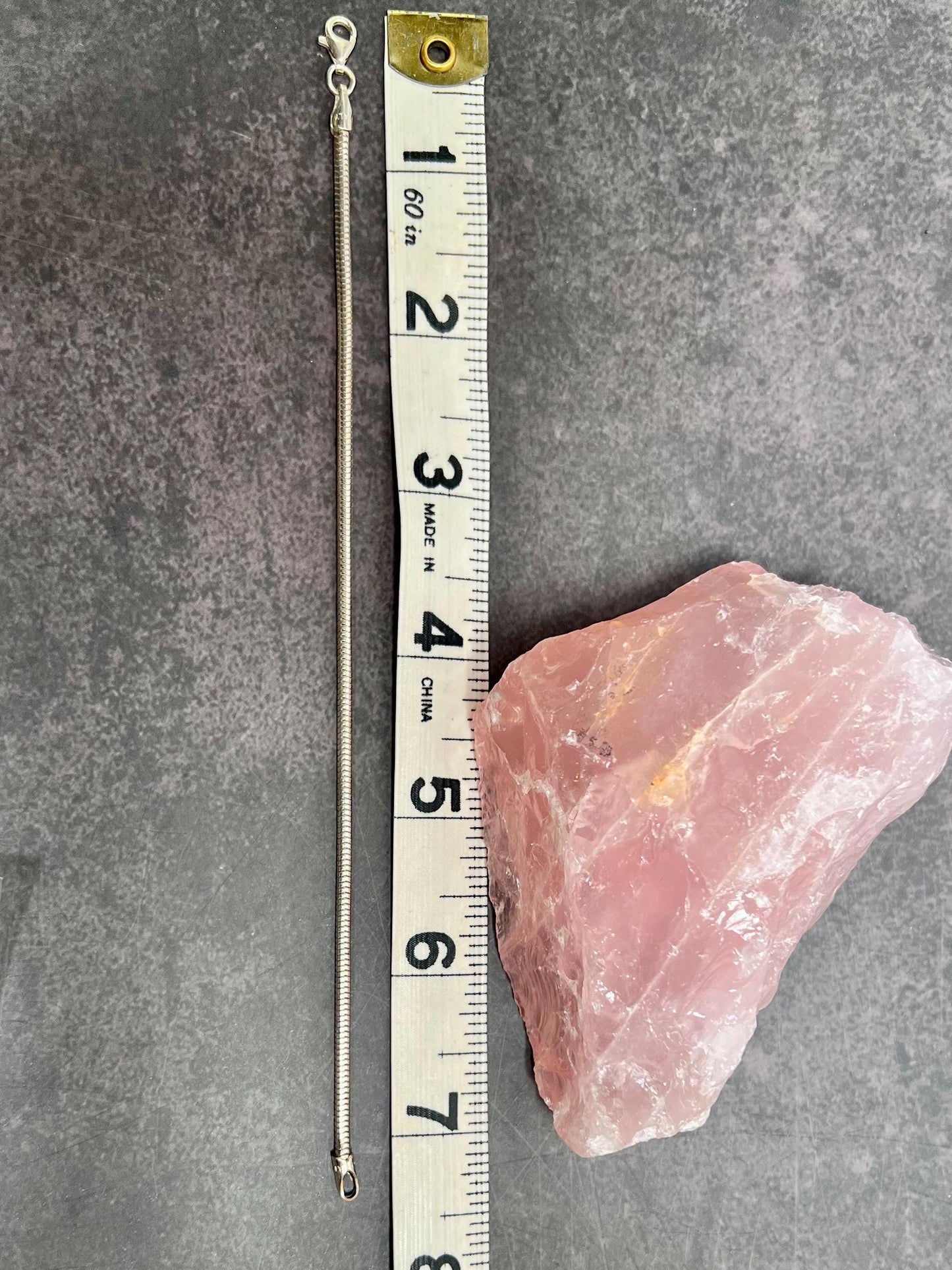 925 Sterling Silver Snake Chain Bracelet Made in Italy, Silver Chain Bracelet, Real Silver Snake Chain, Thickness 2mm, 7.25 inch bracelet, Unisex - Jade Bear Gems 