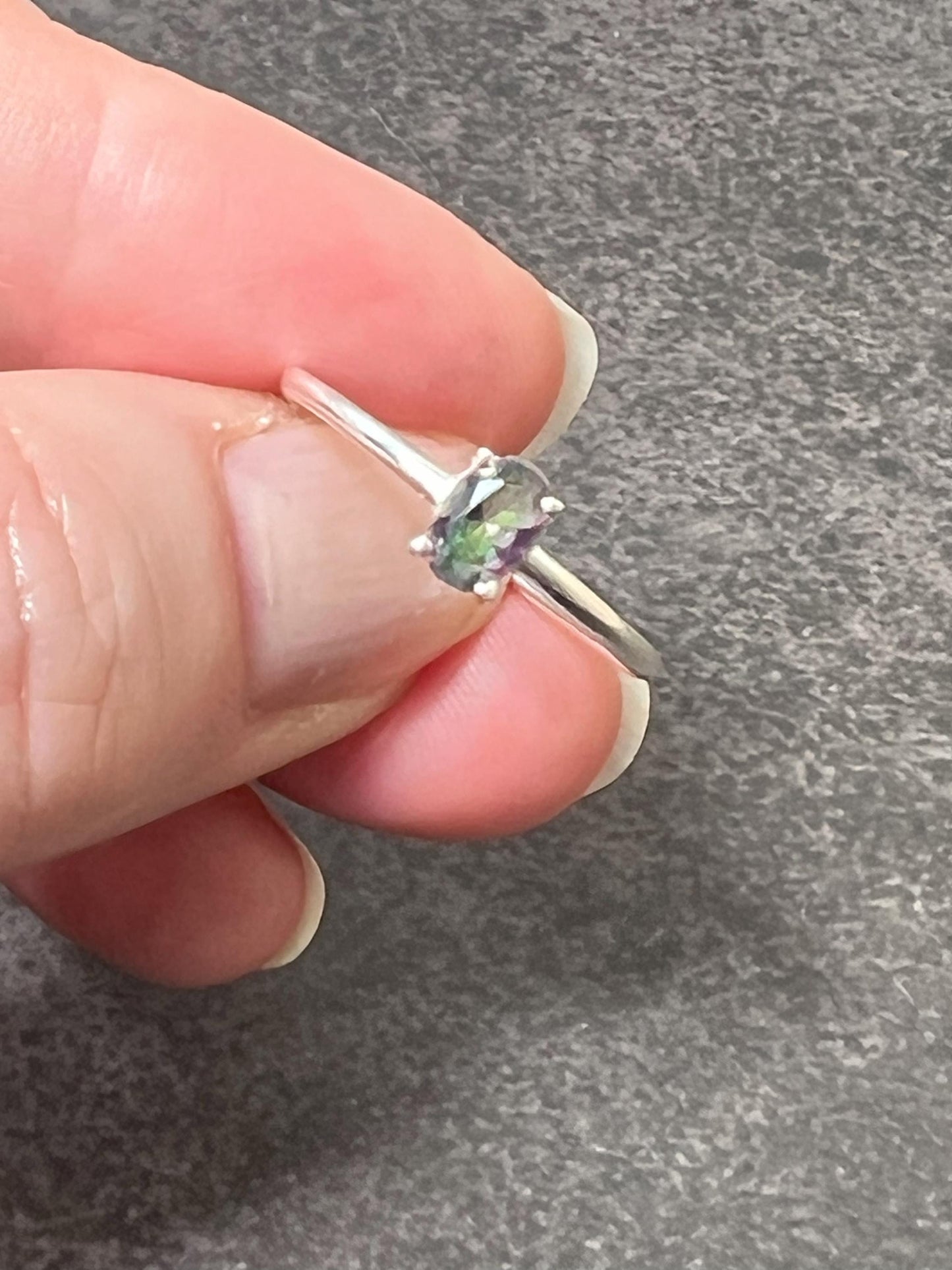 Birthstone Ring, Stackable Gemstone Ring, Perfect for Everyday, Personalized Gifts for Mom, Gift for her, Dainty Jewelry - Jade Bear Gems 