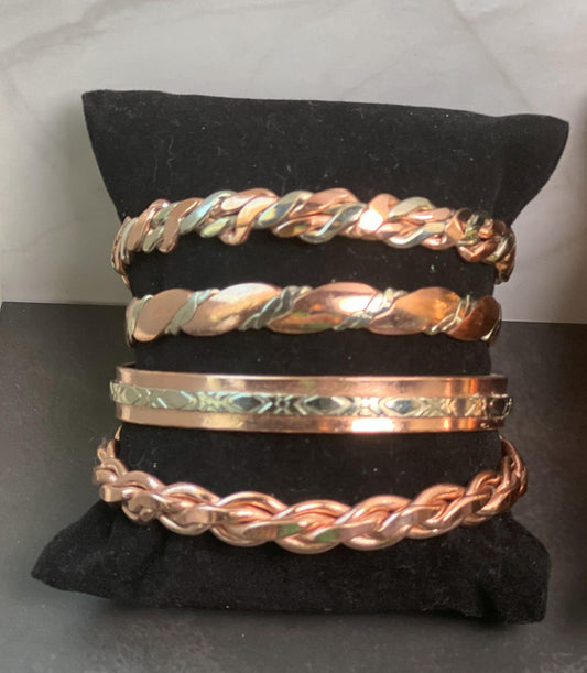 Copper Bracelet - Copper Cuff Bracelet - Adjustable Copper Jewelry - Handmade - Unisex - Jade Bear Gems 