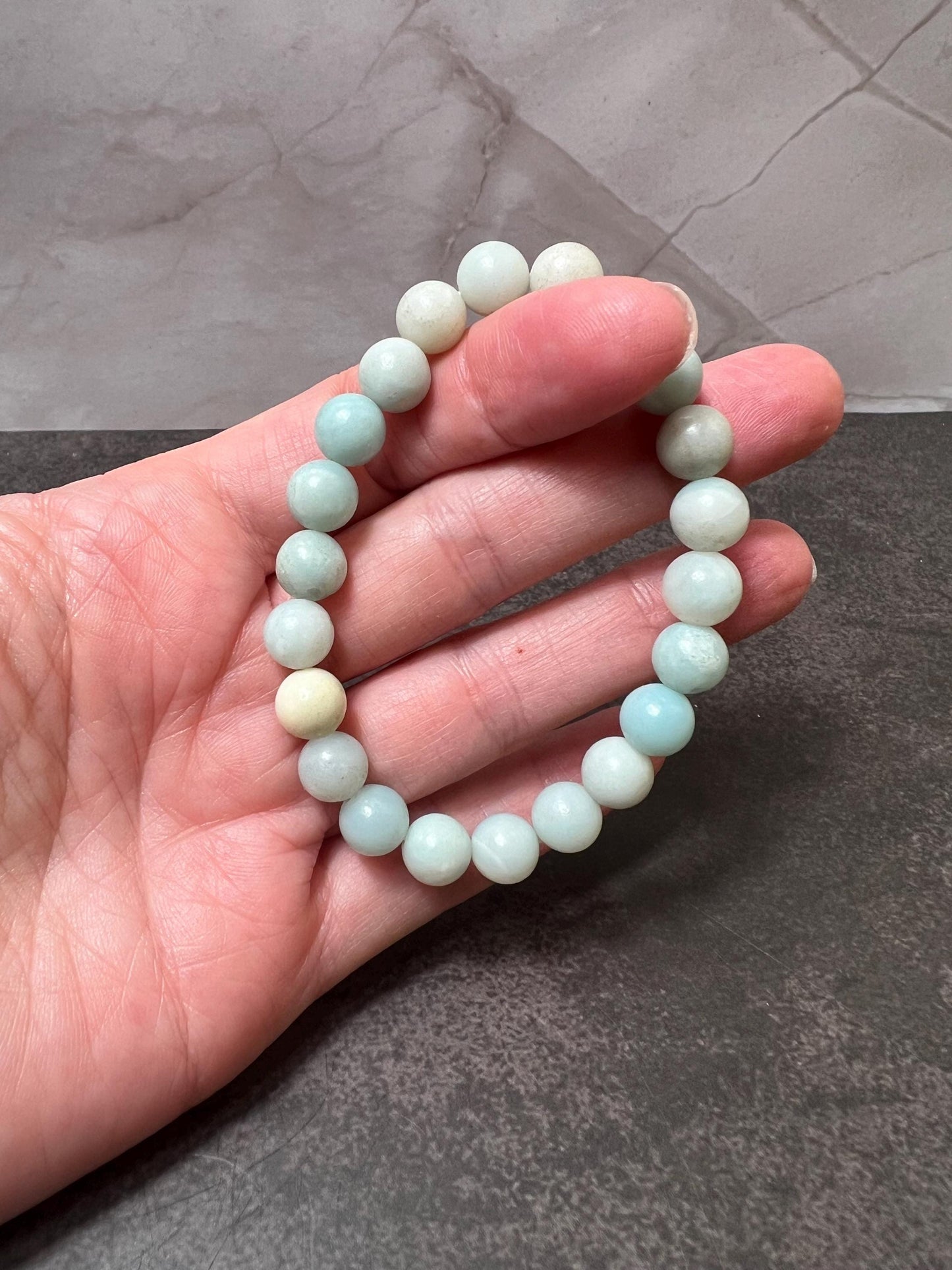 Crystal Beaded Bracelet, Minimalist Bracelet, Unisex Stretchy Bracelet, Crystal Bracelet, Amazonite, Amethyst, Labradorite, Sodalite - Jade Bear Gems 