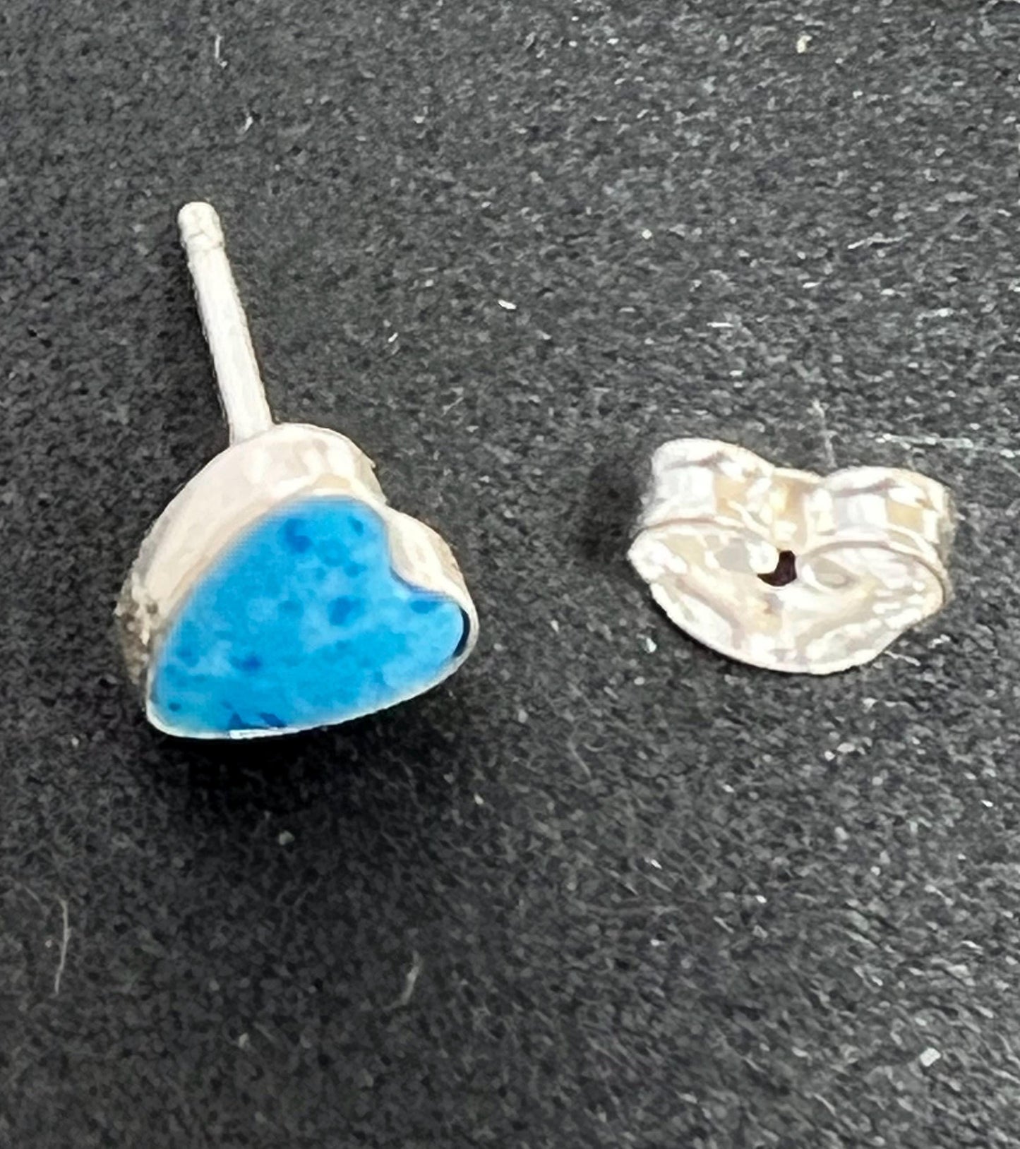 Dainty Heart Earrings, Small Stud Earrings, Sterling Silver Post Earrings - Jade Bear Gems 