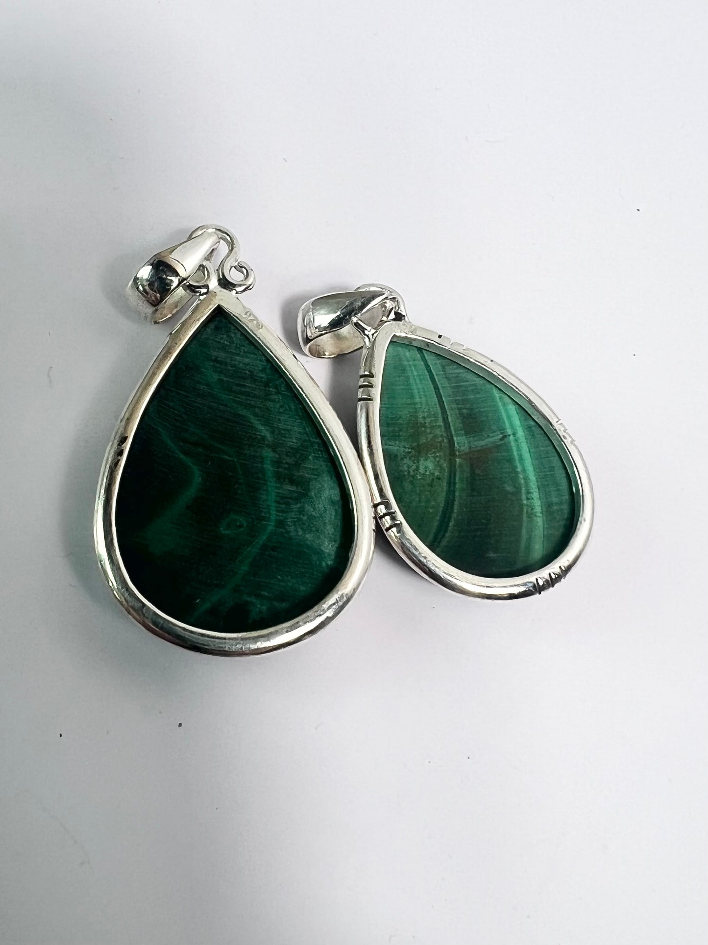Malachite Sterling Silver Pendant: Natural Gemstone Jewelry