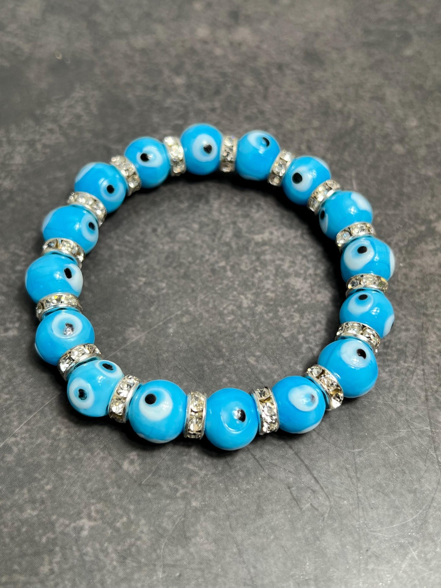 Evil Eye Stretch Bracelet for Protection, Good Luck Evil Eye Bracelet, Gift for Her, Evil Eye Bracelet - Jade Bear Gems 