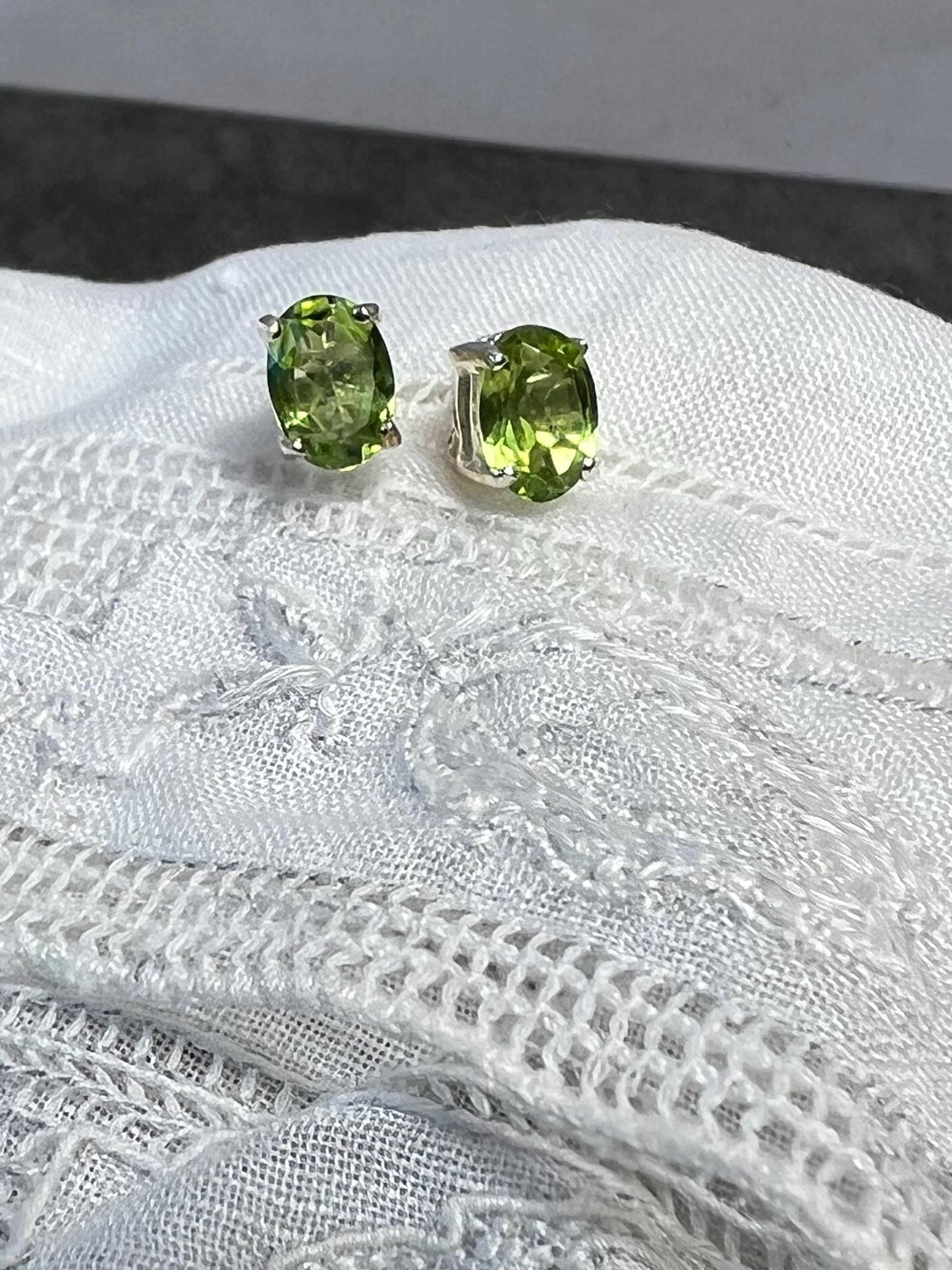 Gemstone Stud Earrings • Birthstone Post Earrings • Natural Gemstones • Birthstone Gift for Her • Bridesmaids Gift • Minimalist Jewelry - Jade Bear Gems 