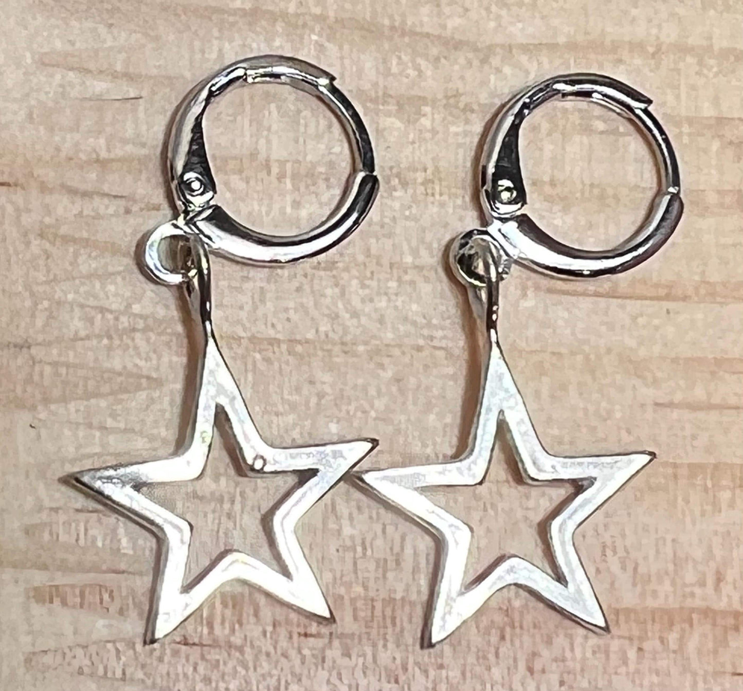 Handmade Fun Huggie Earrings, Huggie Hoops with Charms, Leverback Earrings - Jade Bear Gems 