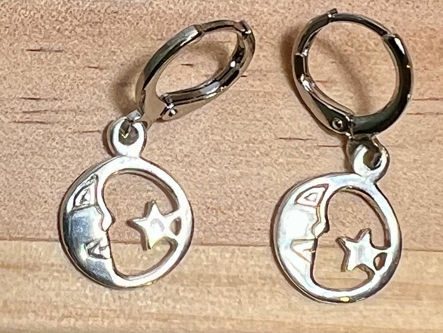 Handmade Fun Huggie Earrings, Huggie Hoops with Charms, Leverback Earrings - Jade Bear Gems 