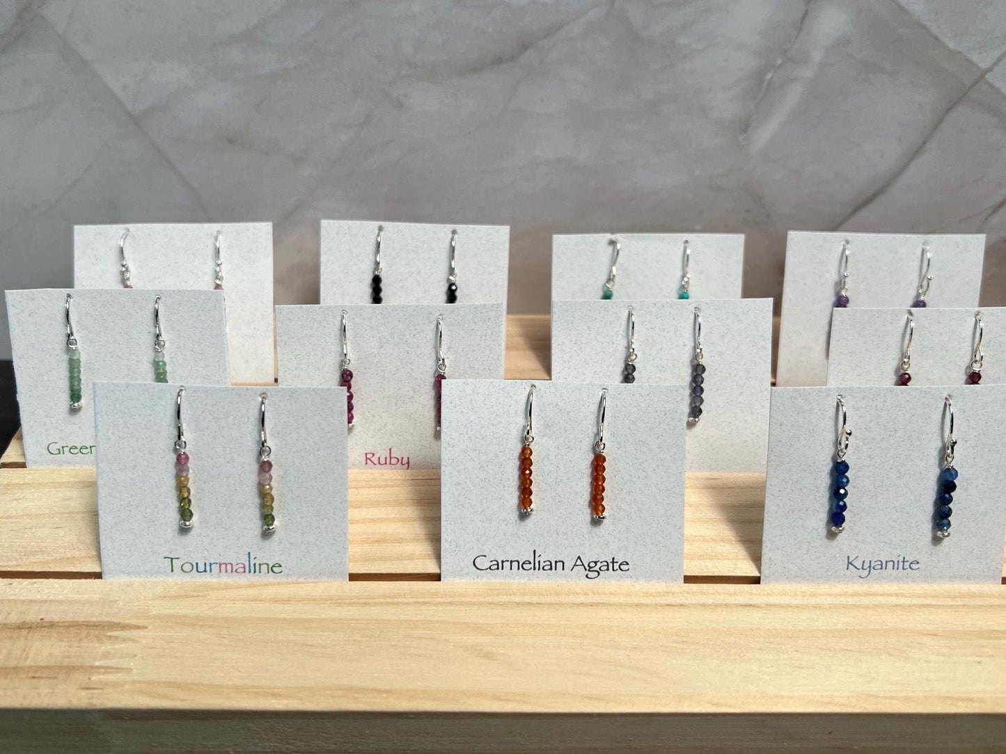 Handmade Natural Crystal Earrings, Gemstone Earrings, Dainty Earrings - Jade Bear Gems 