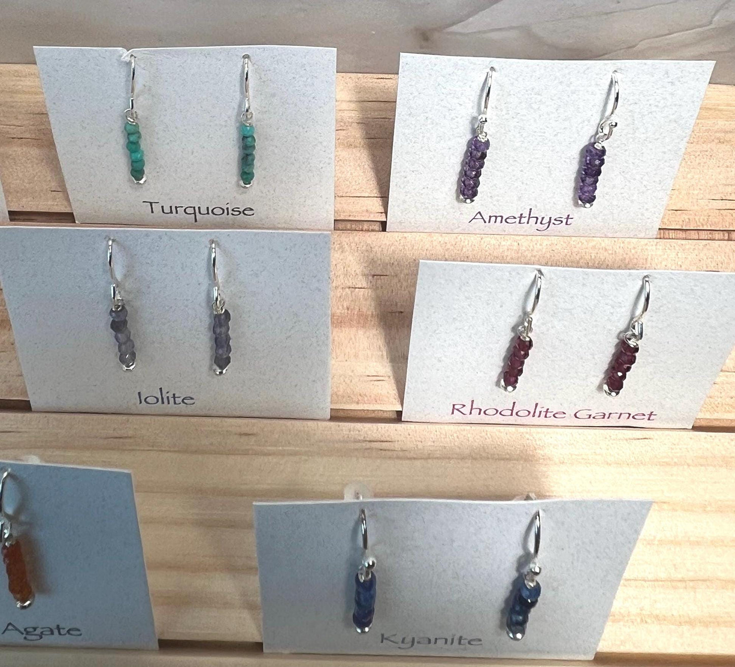 Handmade Natural Crystal Earrings, Gemstone Earrings, Dainty Earrings - Jade Bear Gems 