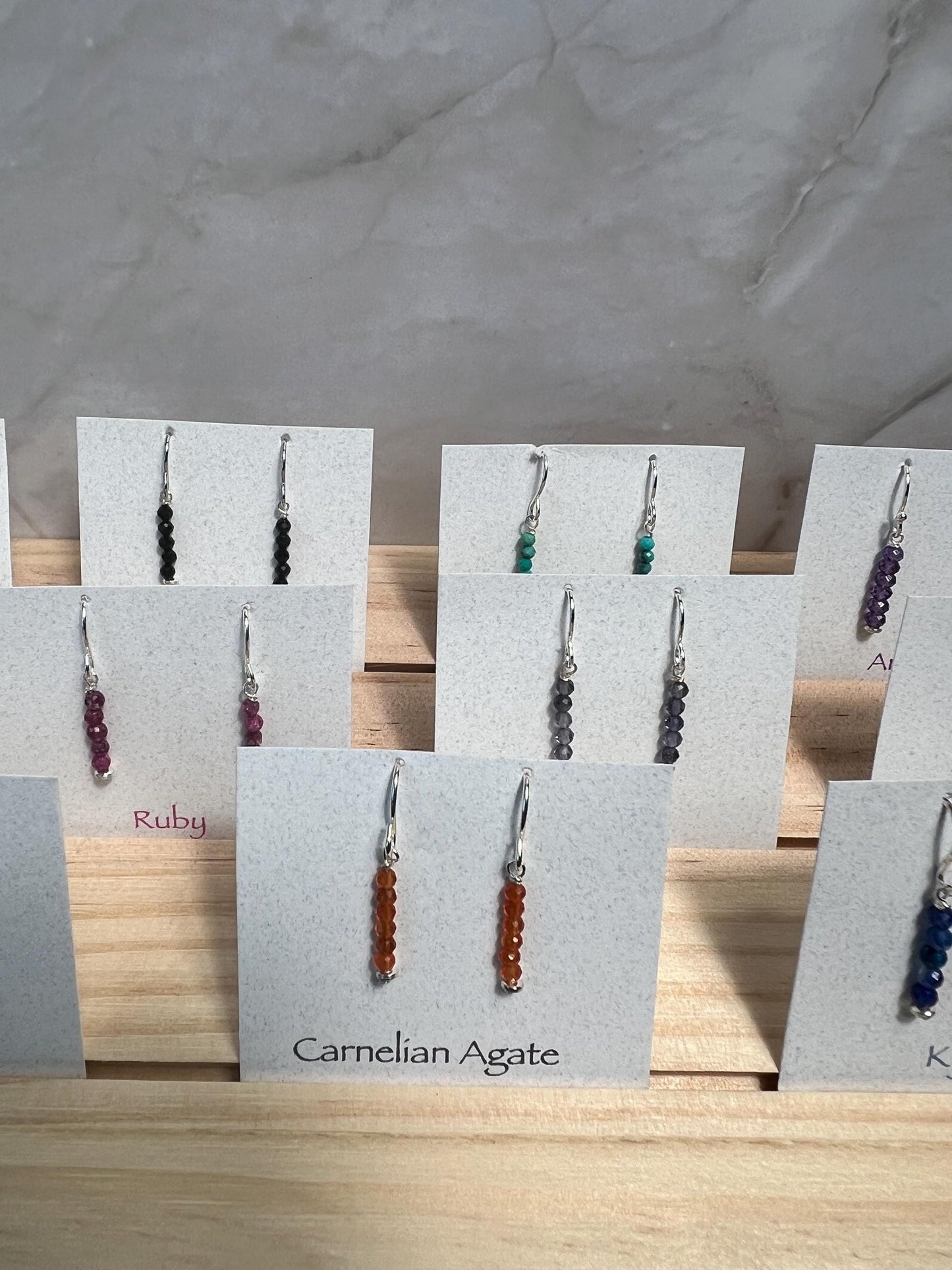 Handmade Natural Crystal Earrings, Gemstone Earrings, Dainty Earrings - Jade Bear Gems 