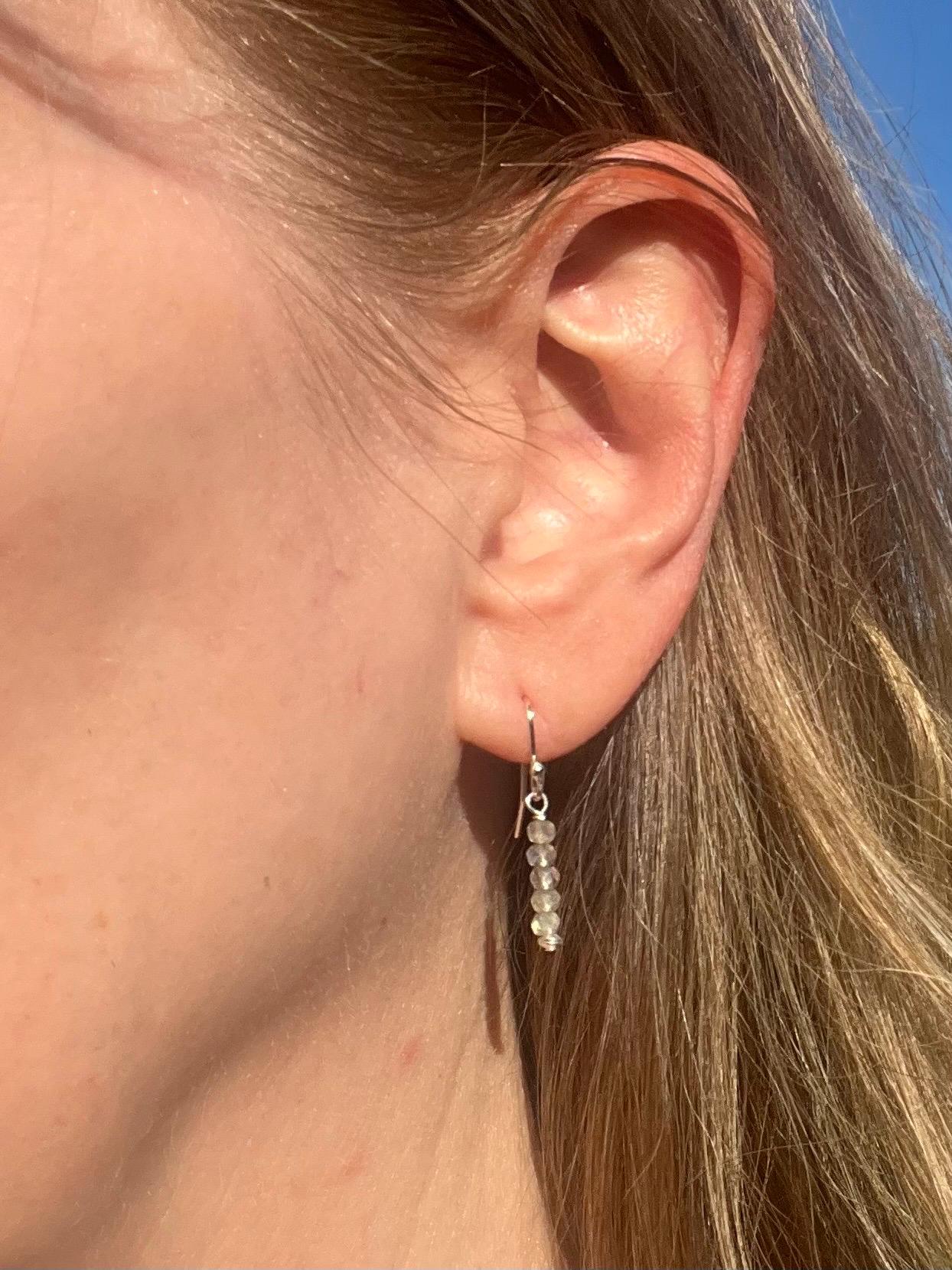 Handmade Natural Crystal Earrings, Gemstone Earrings, Dainty Earrings - Jade Bear Gems 
