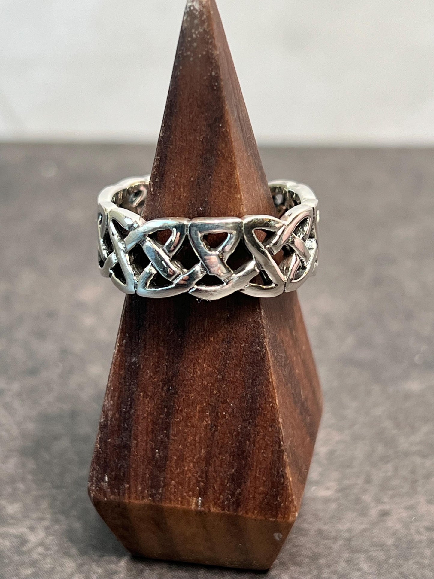 Men's Celtic Ring, Solid 925 Sterling Silver Celtic Pattern Ring, Celtic Knot Ring, Stylish Ring, Wedding Ring, Thumb Ring - Jade Bear Gems 