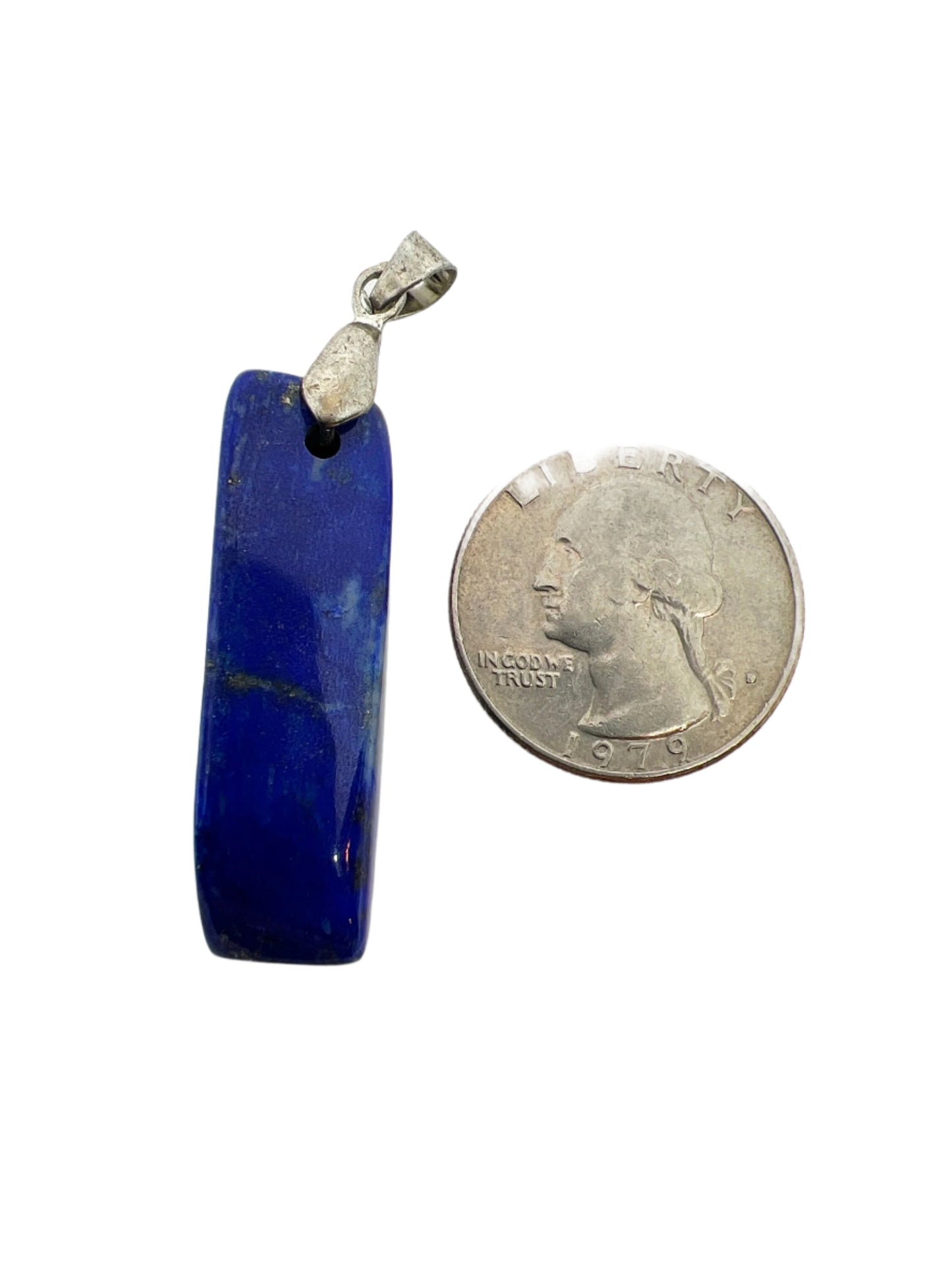 Natural Lapis Lazuli Gemstone Pendant / Necklace with optional 925 Sterling Silver 22 inch box chain, Unisex - Jade Bear Gems 