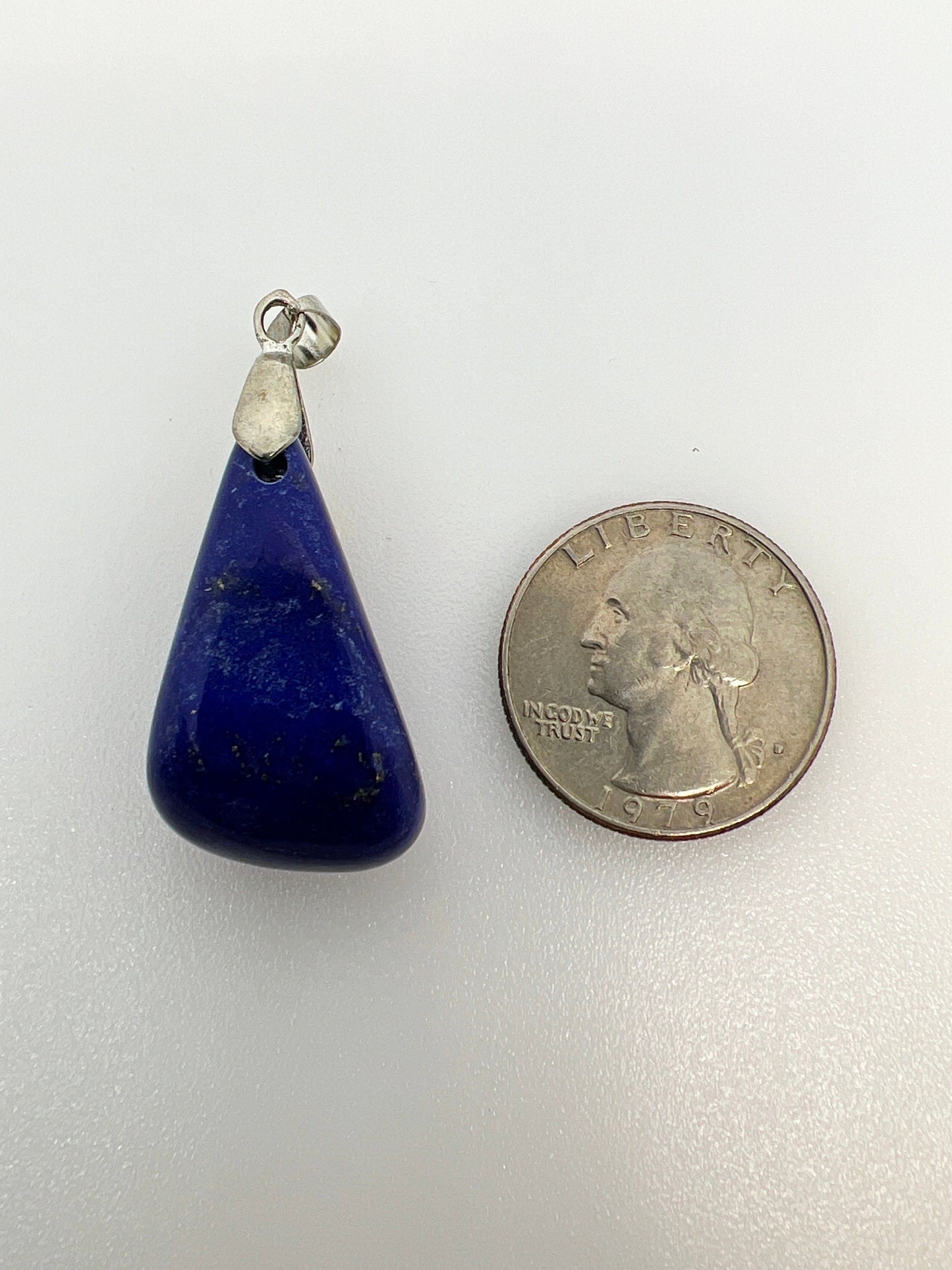 Natural Lapis Lazuli Gemstone Pendant / Necklace with optional 925 Sterling Silver 22 inch box chain, Unisex - Jade Bear Gems 