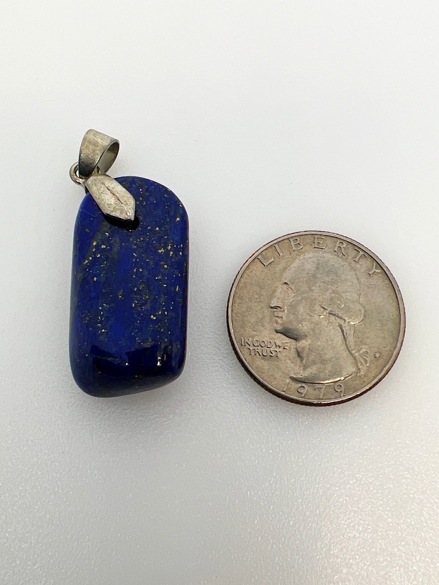 Natural Lapis Lazuli Gemstone Pendant / Necklace with optional 925 Sterling Silver 22 inch box chain, Unisex - Jade Bear Gems 