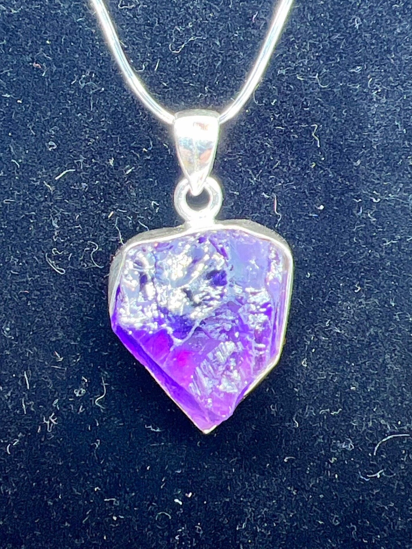 Natural Raw Amethyst Pendant - Amethyst Crystal - Raw amethyst stone - crystals - Raw Amethyst Jewelry - Jade Bear Gems 