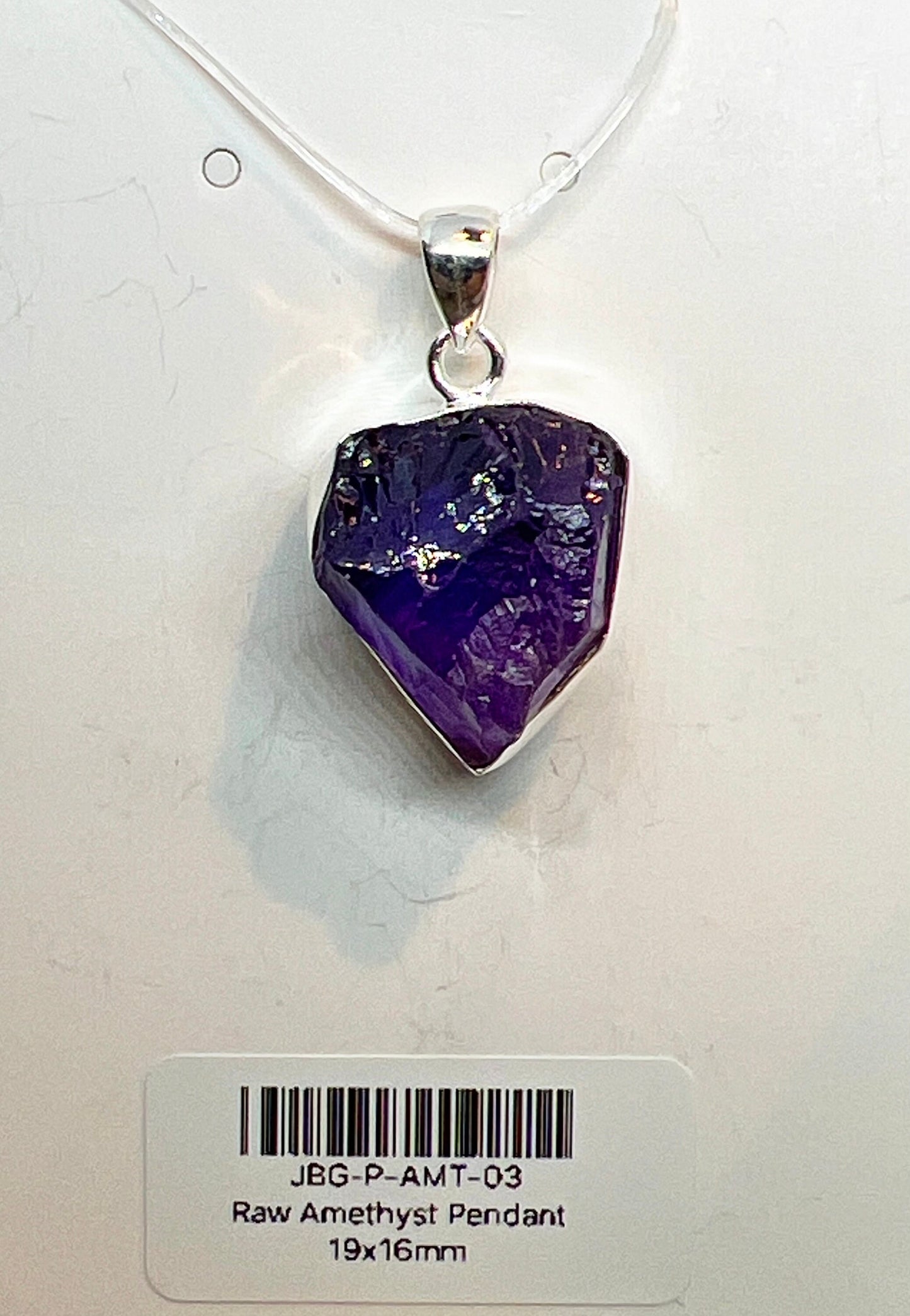 Natural Raw Amethyst Pendant - Amethyst Crystal - Raw amethyst stone - crystals - Raw Amethyst Jewelry - Jade Bear Gems 