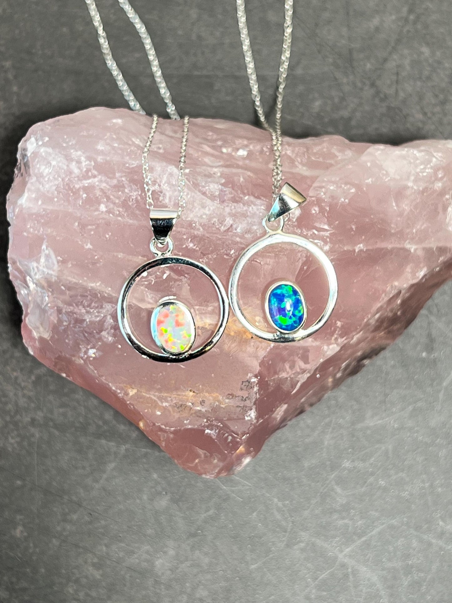 Opal Pendant, Pendants for women, Silver Pendant, Jewelry Gift for women, Opal Jewelry, Gift for her, Fire Opals - Jade Bear Gems 