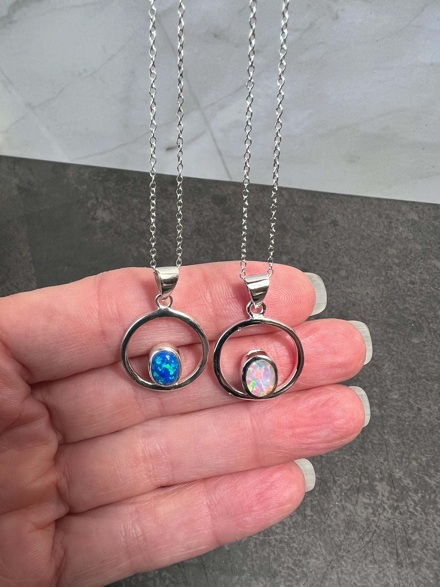 Opal Pendant, Pendants for women, Silver Pendant, Jewelry Gift for women, Opal Jewelry, Gift for her, Fire Opals - Jade Bear Gems 