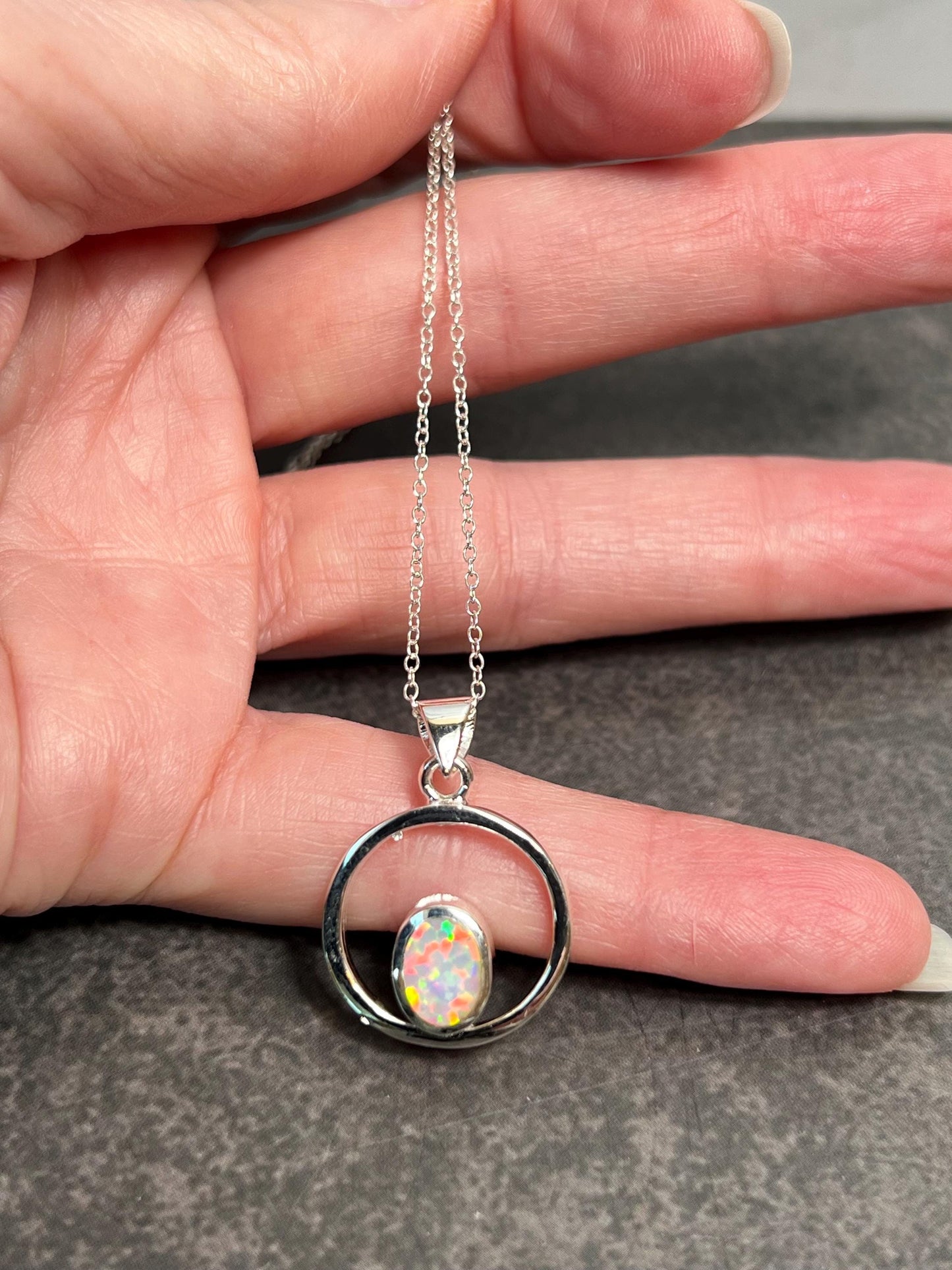 Opal Pendant, Pendants for women, Silver Pendant, Jewelry Gift for women, Opal Jewelry, Gift for her, Fire Opals - Jade Bear Gems 