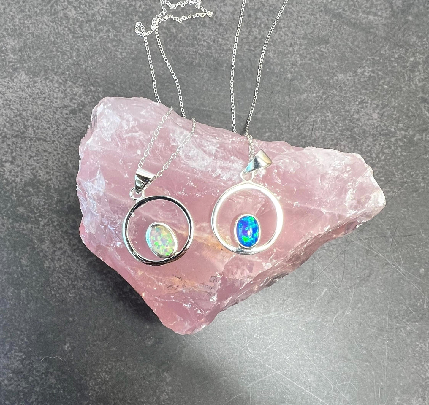 Opal Pendant, Pendants for women, Silver Pendant, Jewelry Gift for women, Opal Jewelry, Gift for her, Fire Opals - Jade Bear Gems 