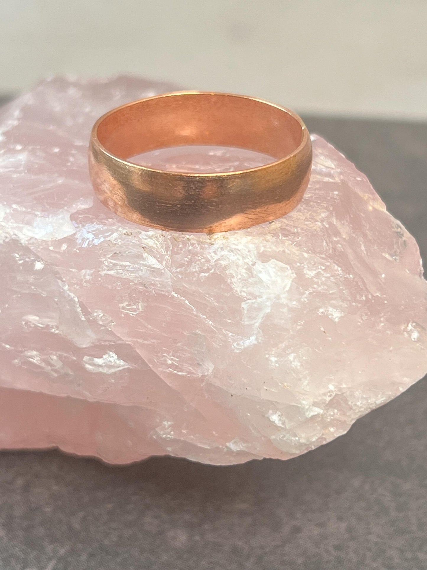 Plain Shiny Copper Band - Copper Ring - Ring For Him - Ring For Her - Copper Jewelry- Plain Band Copper Ring - Unisex - Jade Bear Gems 