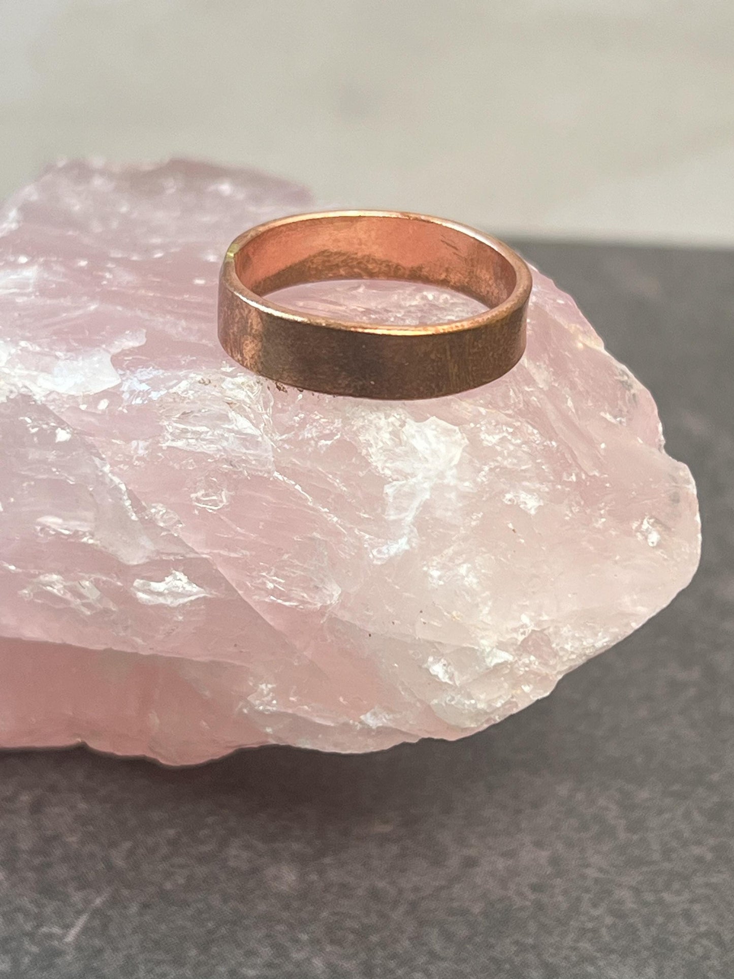 Plain Shiny Copper Band - Copper Ring - Ring For Him - Ring For Her - Copper Jewelry- Plain Band Copper Ring - Unisex - Jade Bear Gems 