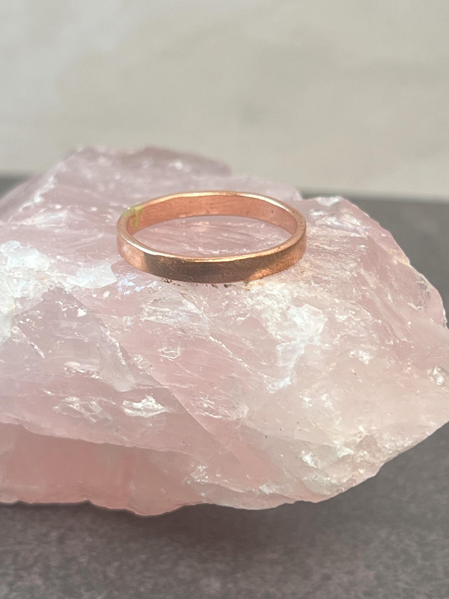 Plain Shiny Copper Band - Copper Ring - Ring For Him - Ring For Her - Copper Jewelry- Plain Band Copper Ring - Unisex - Jade Bear Gems 