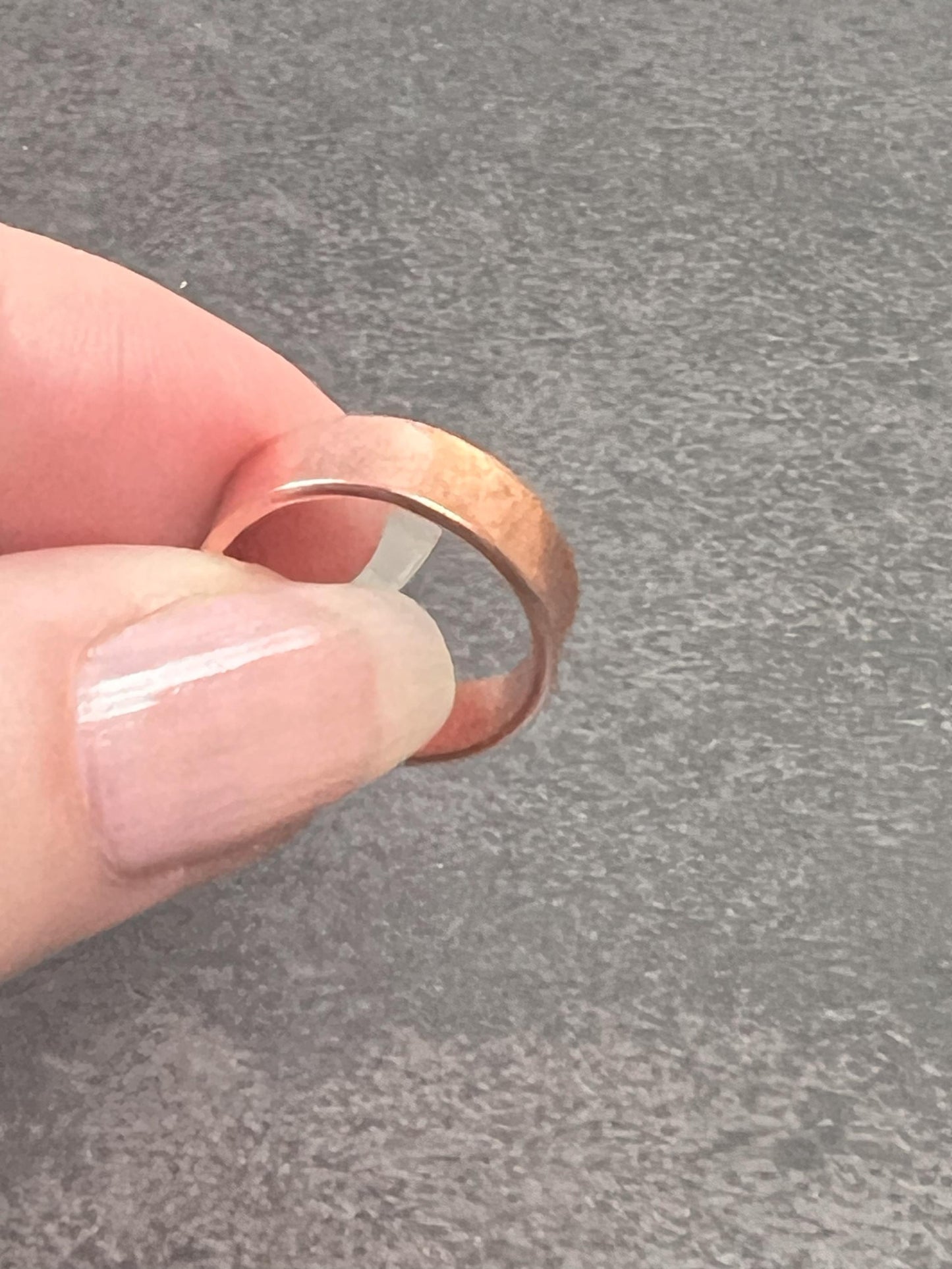 Plain Shiny Copper Band - Copper Ring - Ring For Him - Ring For Her - Copper Jewelry- Plain Band Copper Ring - Unisex - Jade Bear Gems 