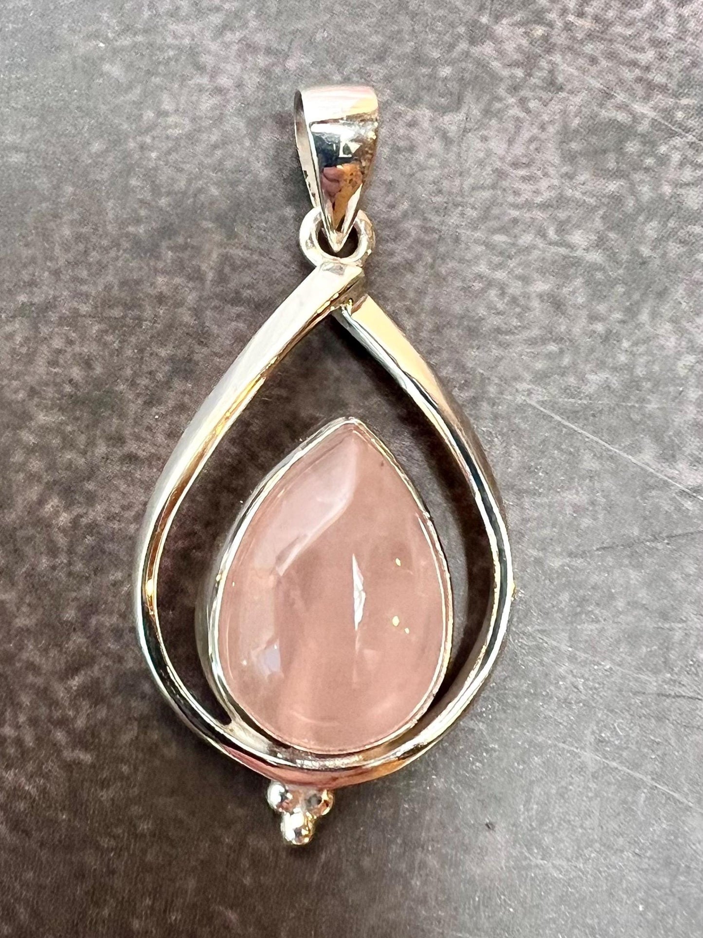 Sterling Silver 925 Pendant - Labradorite, Rose Quartz, or Tiger Eye - Jade Bear Gems 