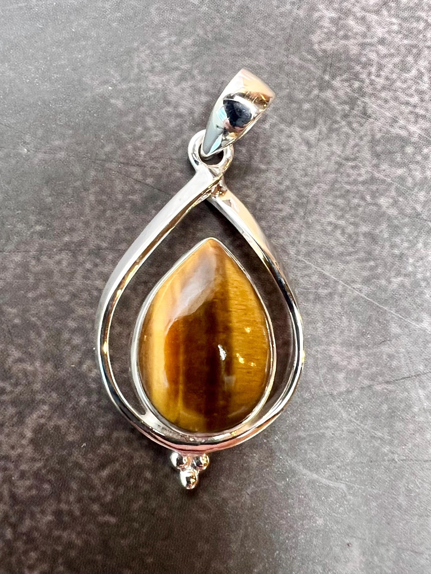 Sterling Silver 925 Pendant - Labradorite, Rose Quartz, or Tiger Eye - Jade Bear Gems 