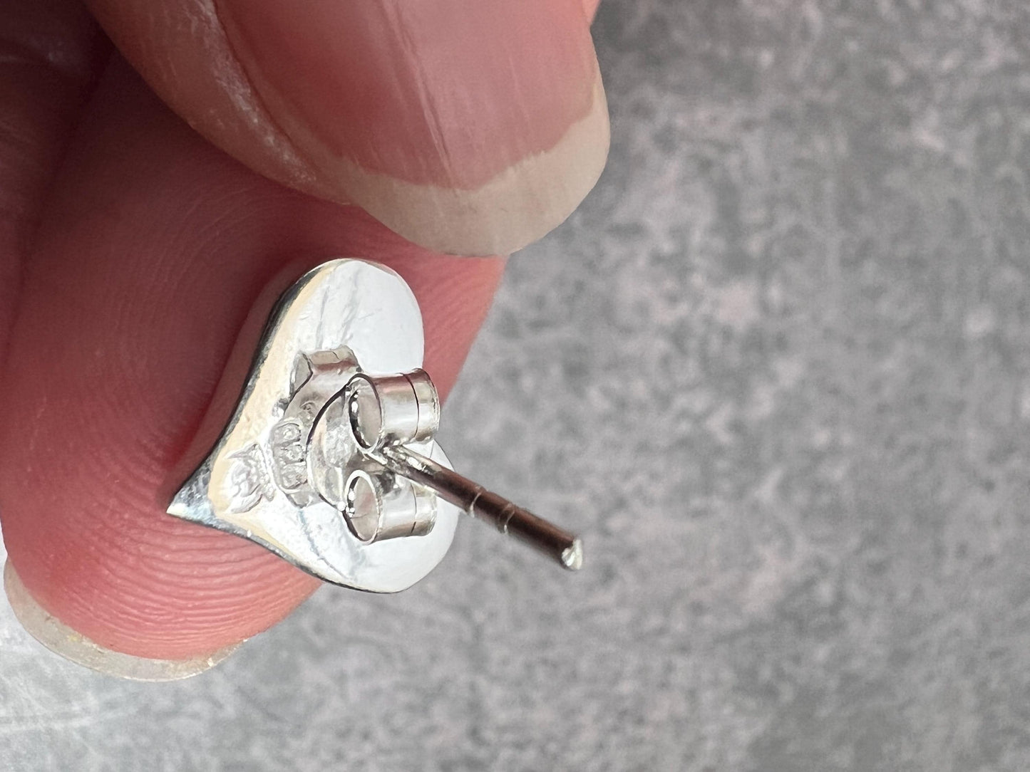 Sterling Silver Blue Fire Opal Stud Earrings, 9x12mm Heart or 7mm Round Earrings, October Birthday Gift, Gift for Her - Jade Bear Gems 